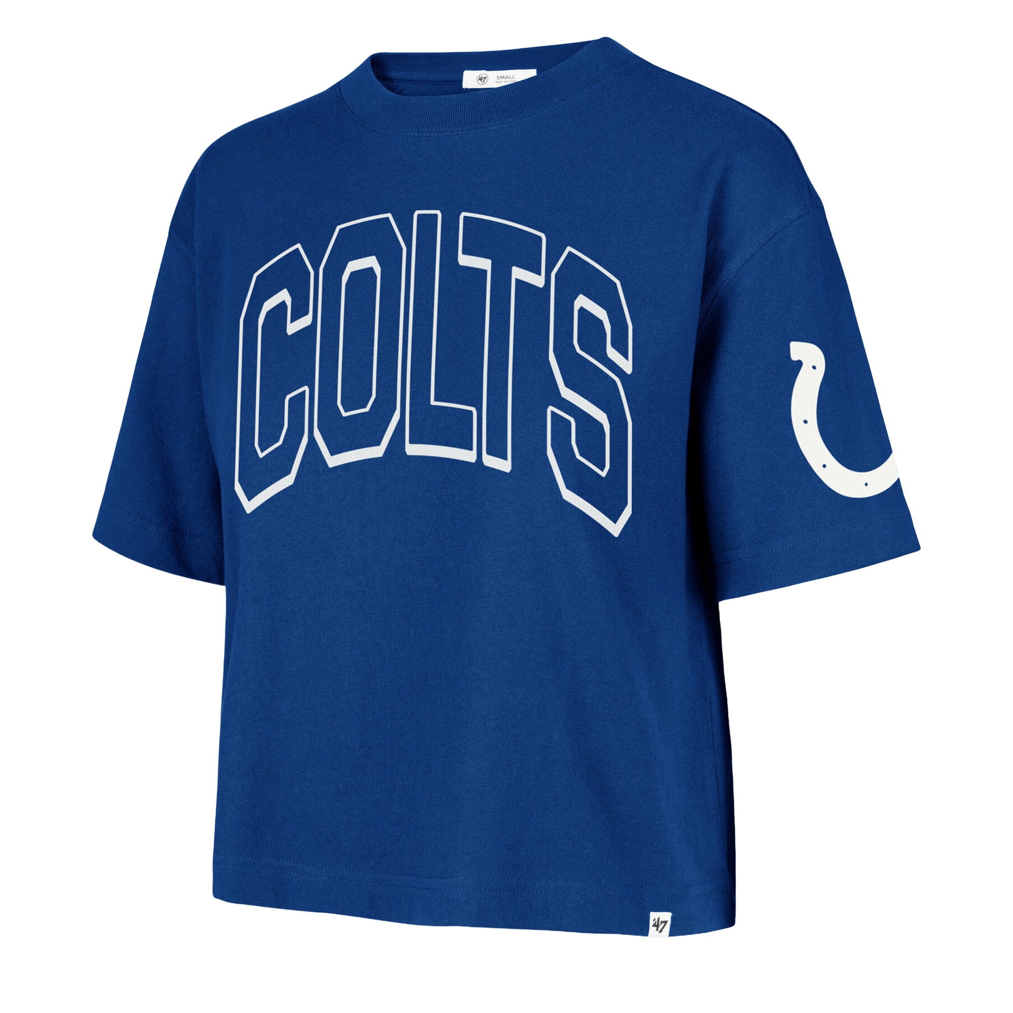 Women's '47 Royal Indianapolis Colts Call Out Reed City T-Shirt