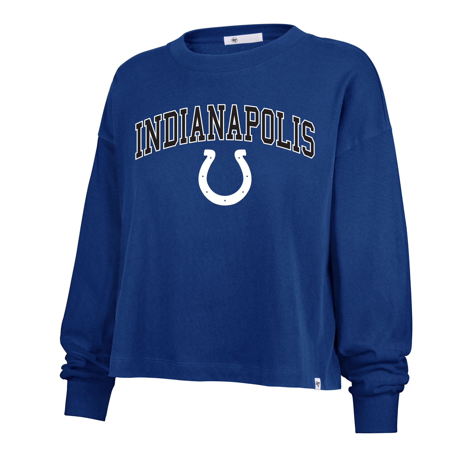 Women's '47 Royal Indianapolis Colts Plus Sydney Arch Game T-Shirt
