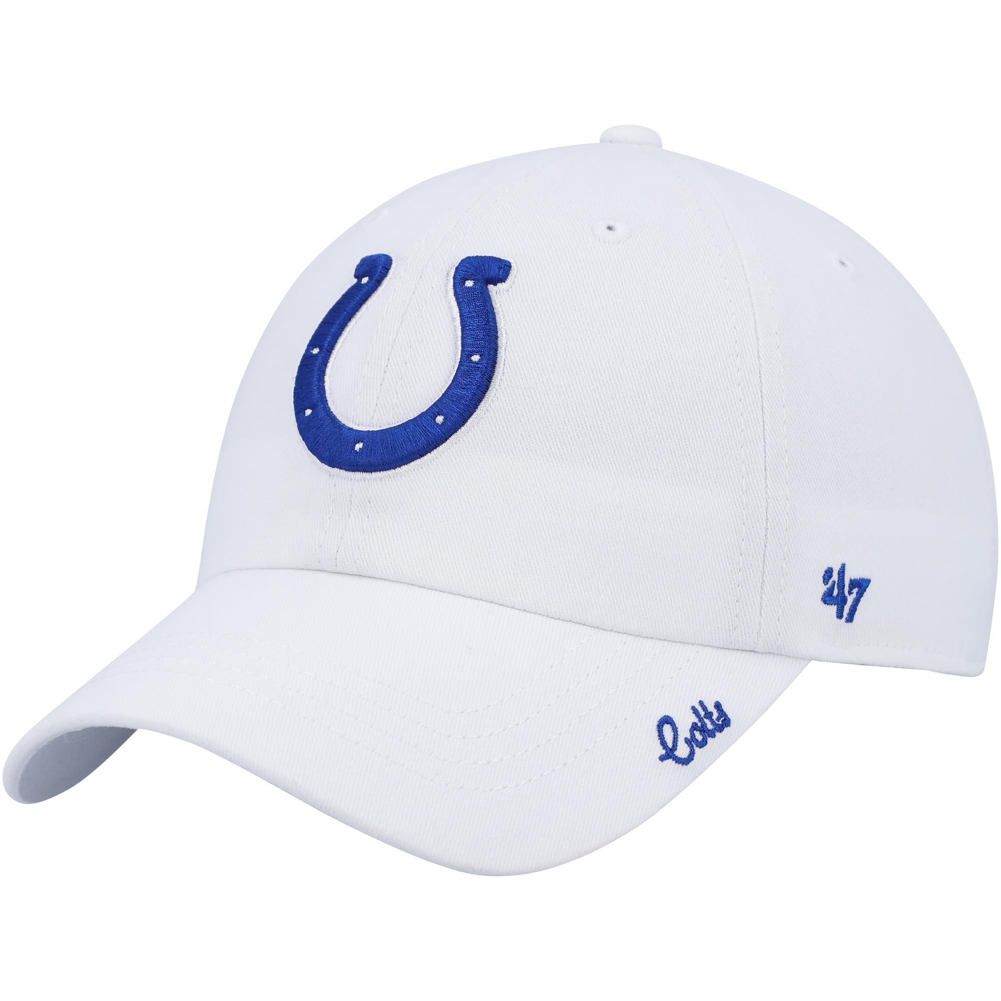 Women's '47 White Indianapolis Colts Team Miata Clean Up Adjustable Hat