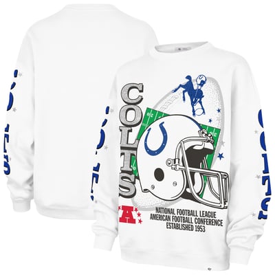Indianapolis Colts '47 Women's Thunderous Oversized Fleece Sweatshirt - White