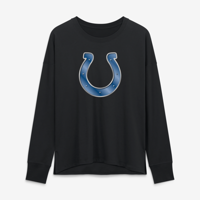 Indianapolis Colts Women's Forged Mascot Long Sleeve T-Shirt - Black