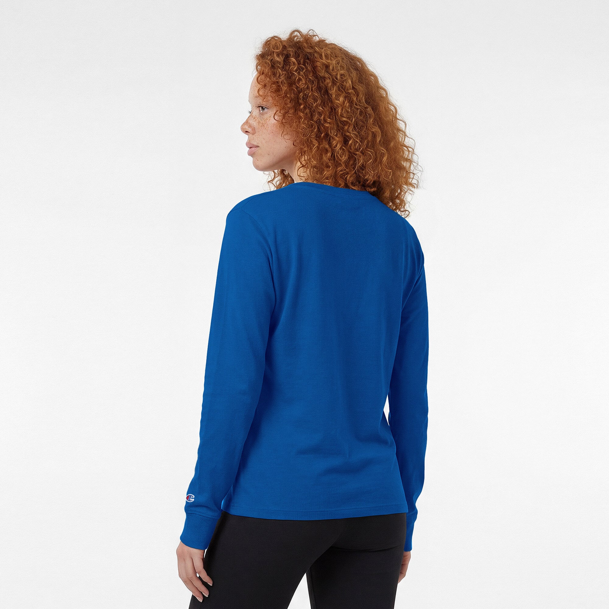 T-shirt à manches longues Champion Royal Indianapolis Colts Core Logo pour femmes