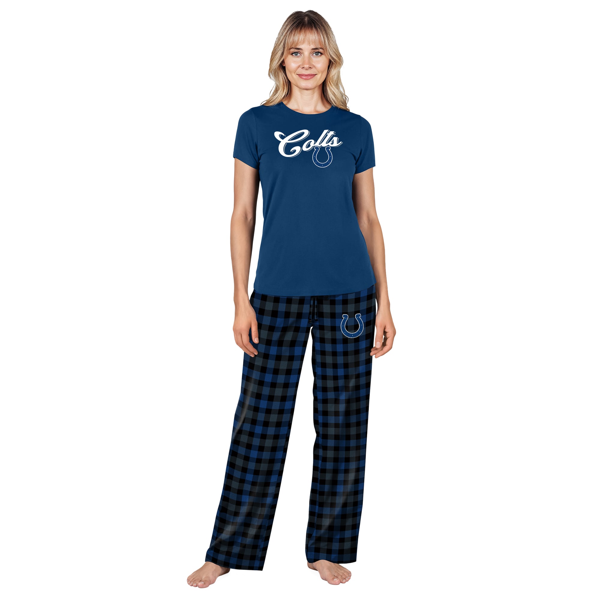 Ensemble de nuit Highland bleu Indianapolis Colts Concepts Sport pour femmes