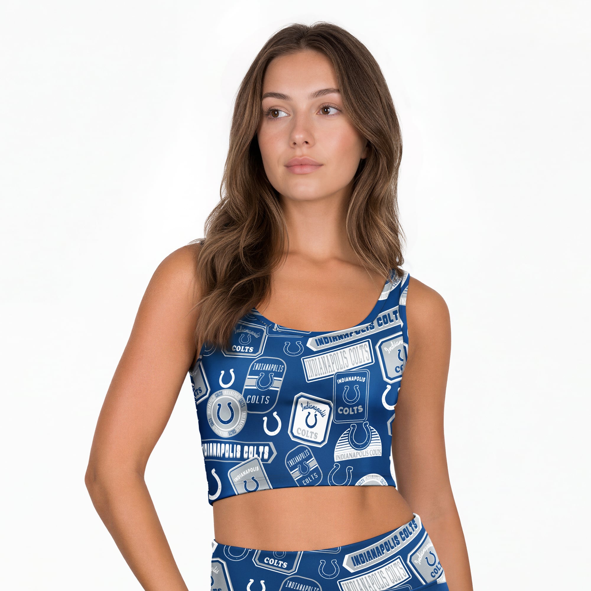 Women's Concepts Sport Royal Indianapolis Colts Grady Allover Print Bralette