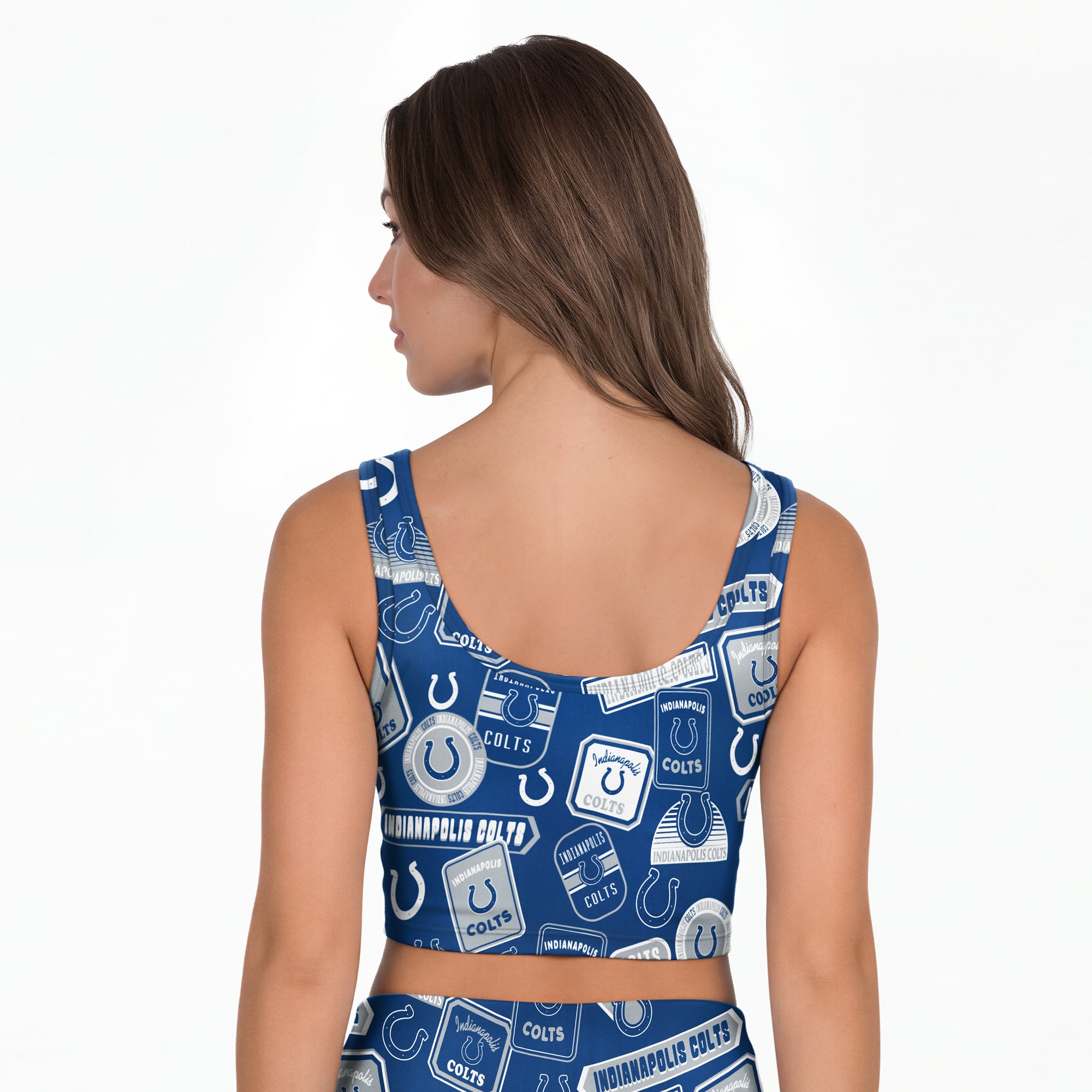 Women's Concepts Sport Royal Indianapolis Colts Grady Allover Print Bralette
