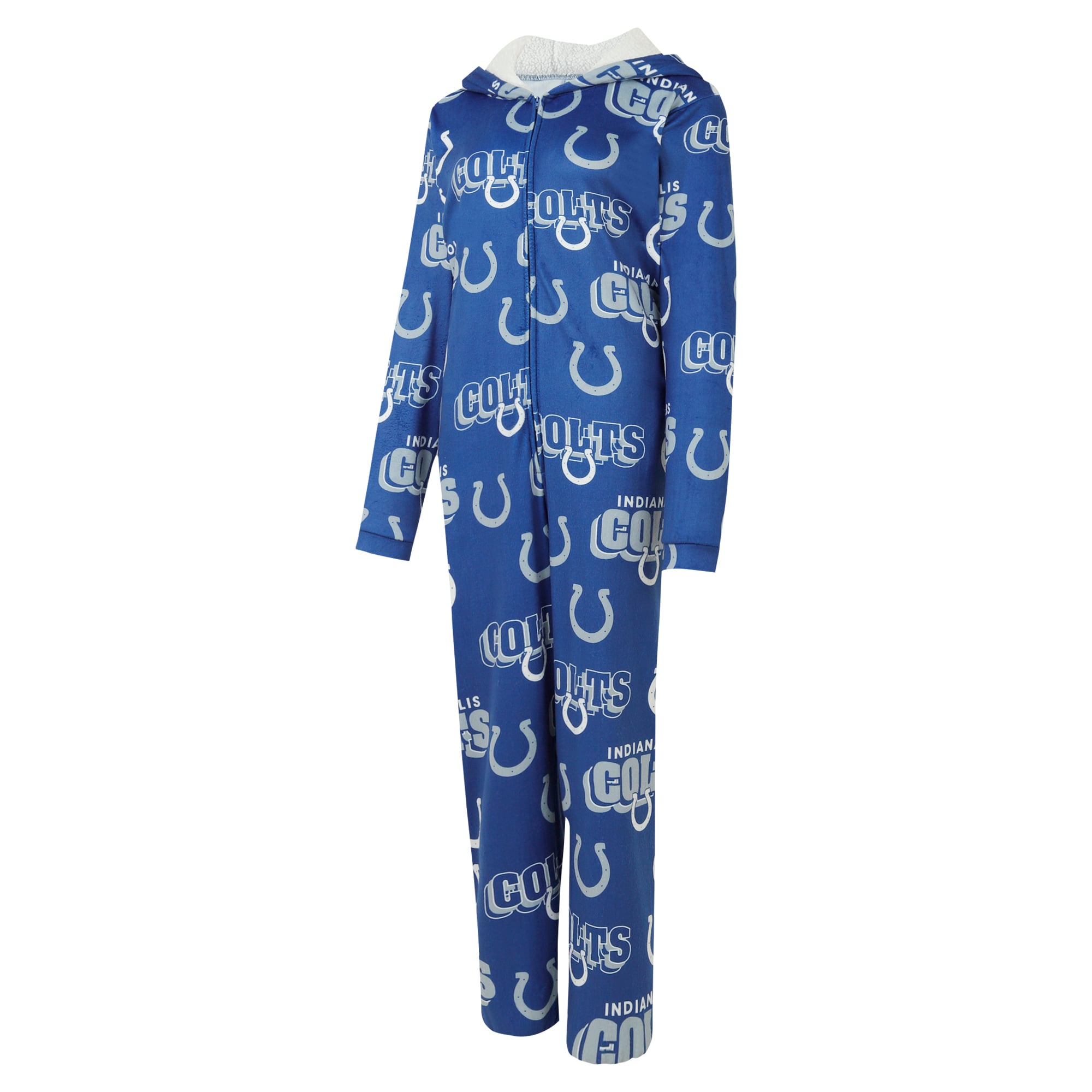 Combinaison en micropolaire à imprimé intégral et fermeture éclair intégrale Concepts Sport Royal Indianapolis Colts Roadway pour femme