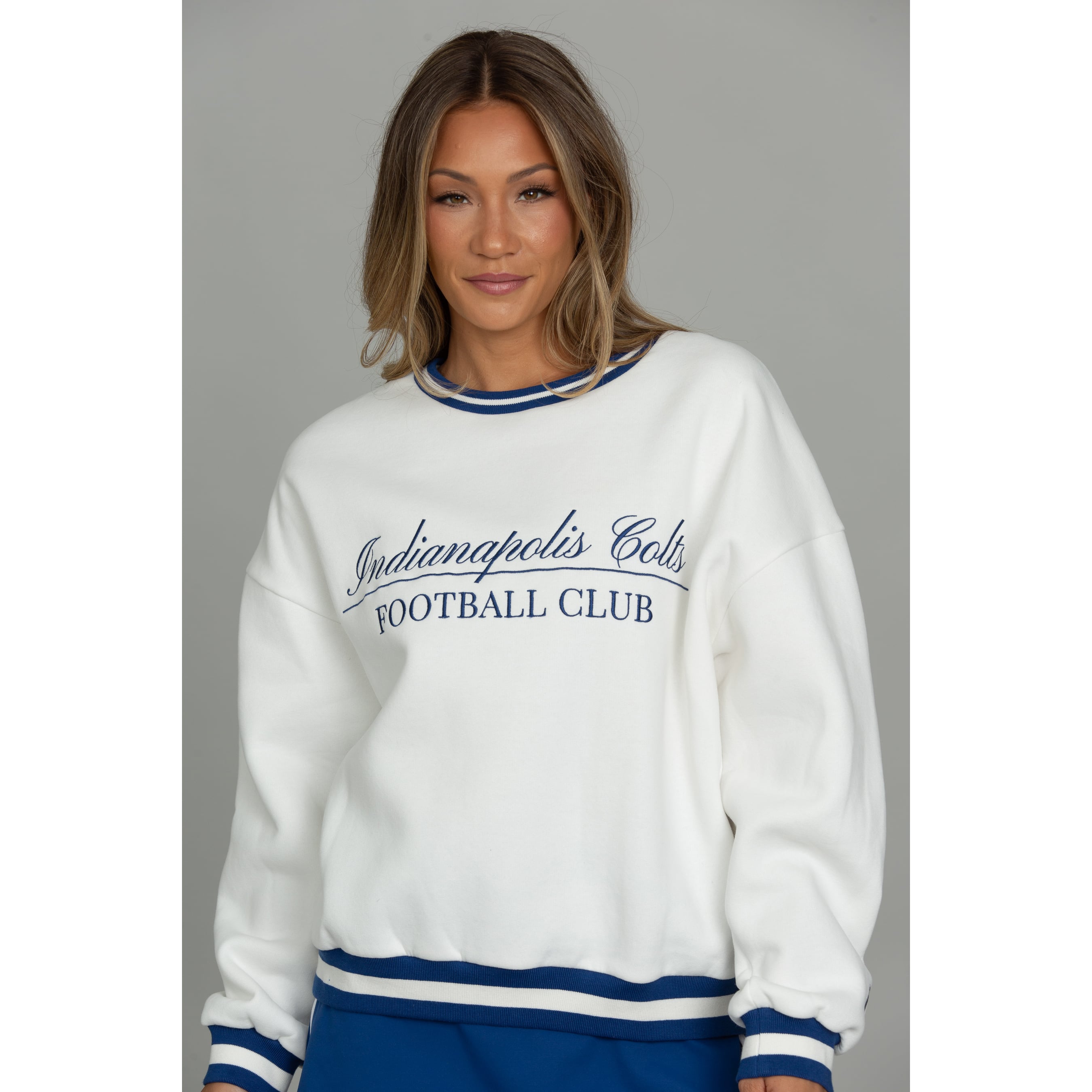 Sweat-shirt crème pour femme Indianapolis Colts x Gold Hinge Football Club