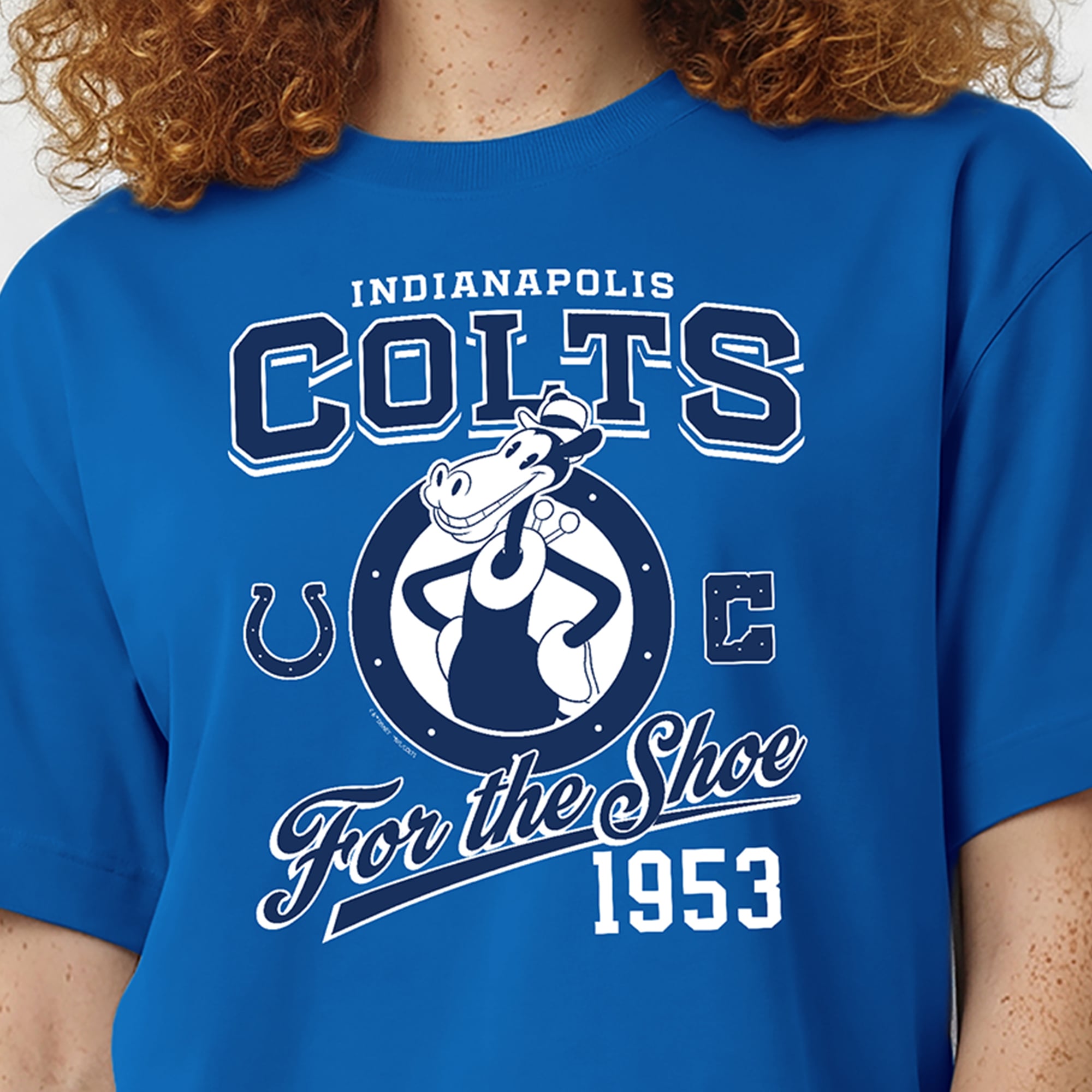 T-shirt femme Disney x Champion Royal Indianapolis Colts Horace Horsecollar All-Star