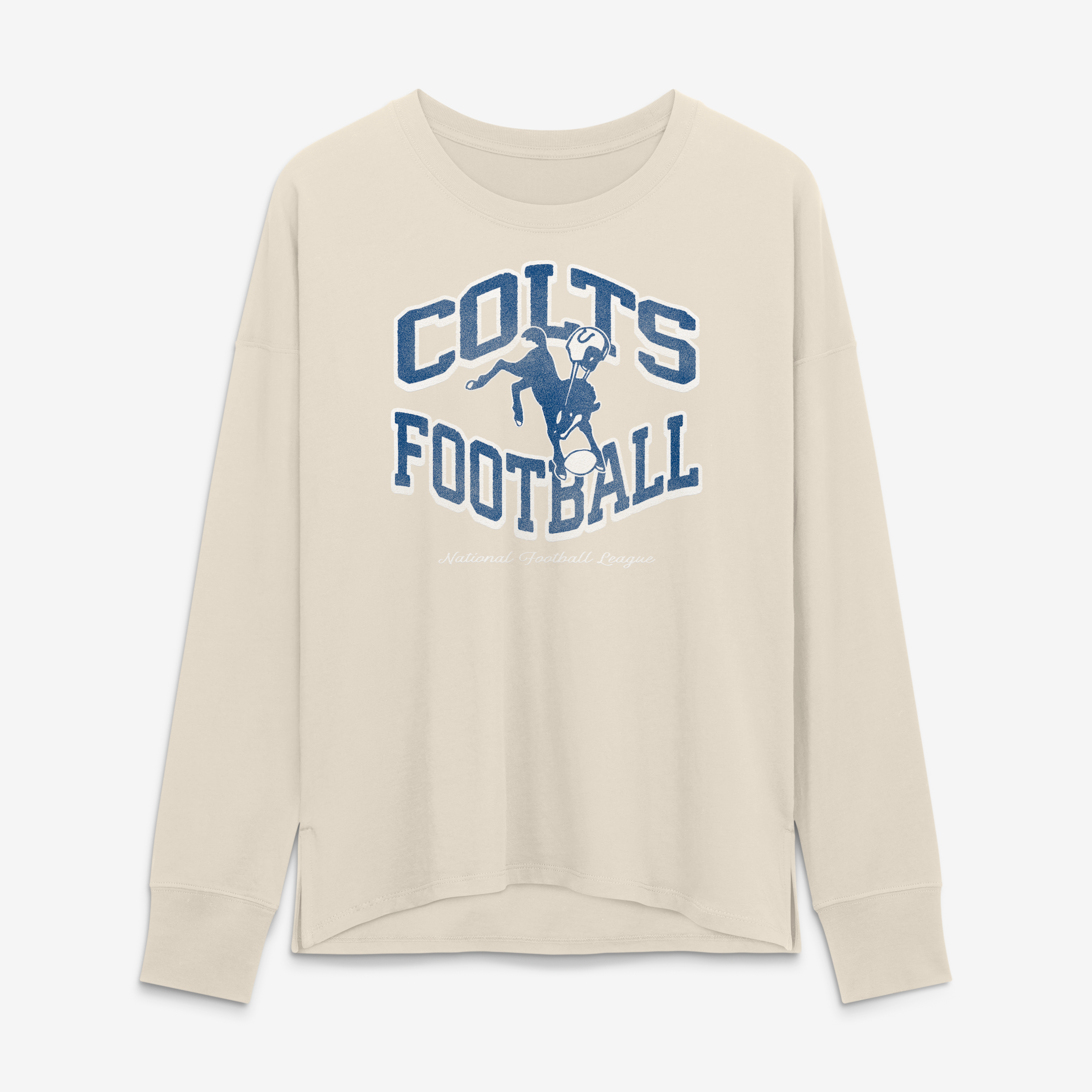 Women's Fanatics Cream Indianapolis Colts Heritage Legacy Long Sleeve T-Shirt