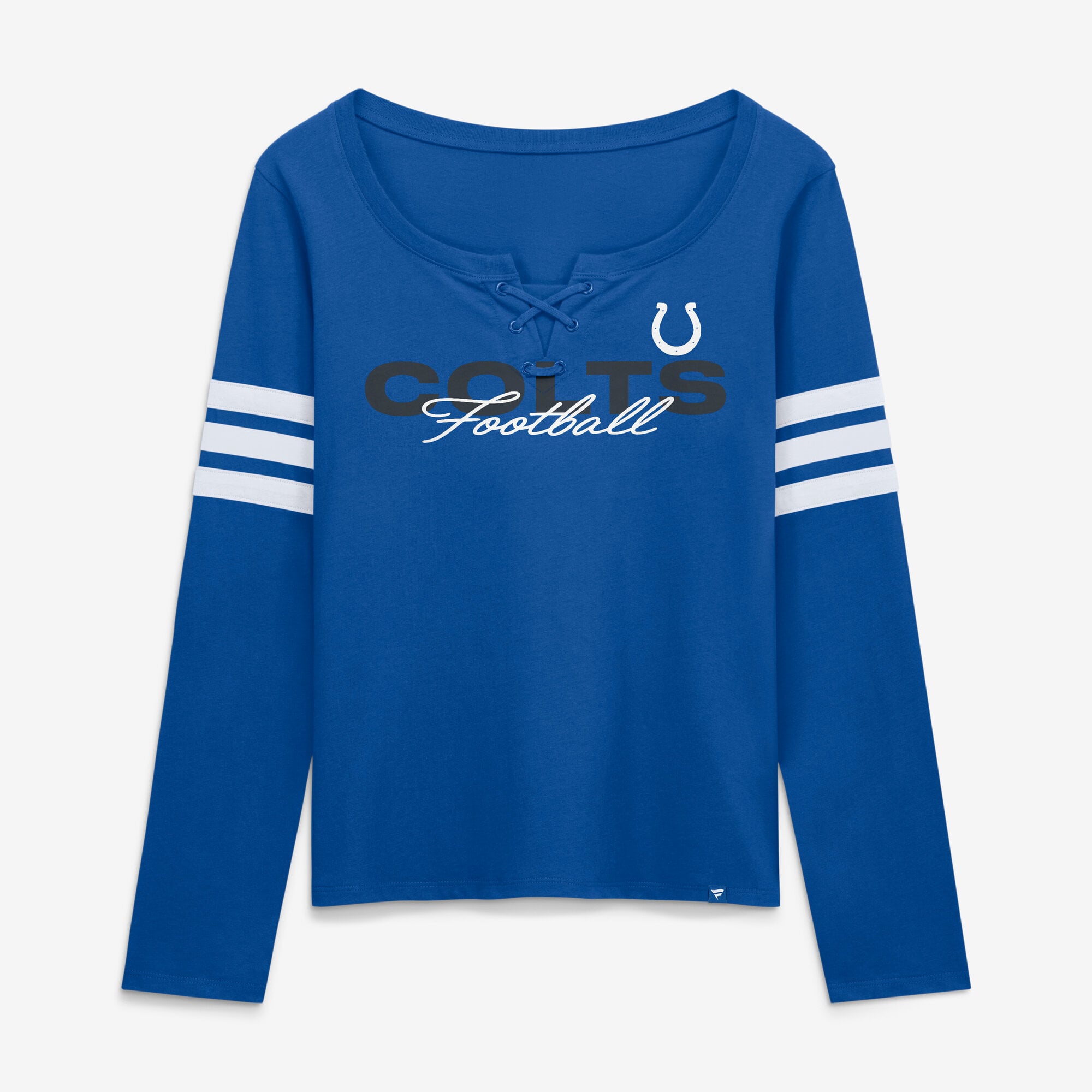 T-shirt à manches longues lacets Fanatics Royal Indianapolis Colts pour femmes