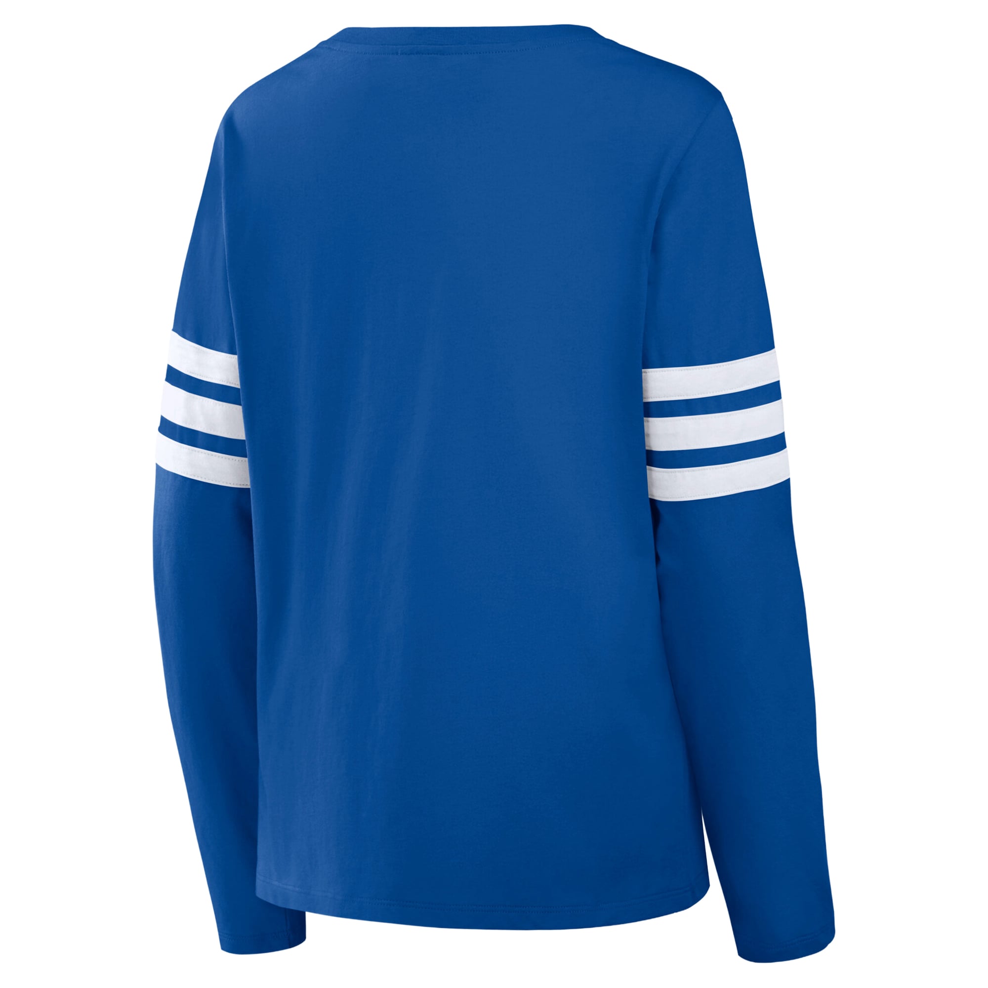 T-shirt à manches longues lacets Fanatics Royal/White Indianapolis Colts pour femmes, grandes tailles.