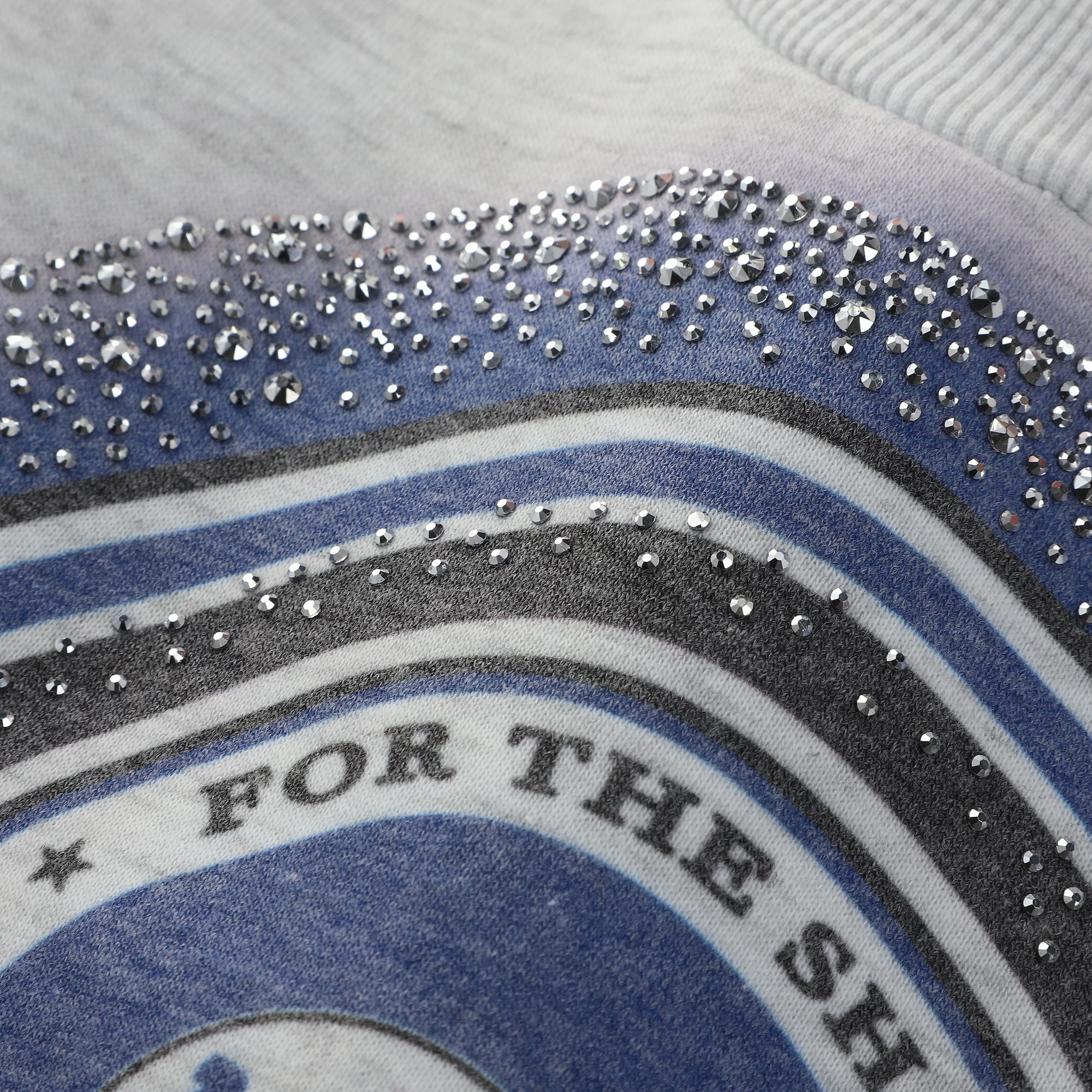 Sweat-shirt oversize en polaire pour femme, gris chiné, Indianapolis Colts, orné de strass, idéal les matchs jour.