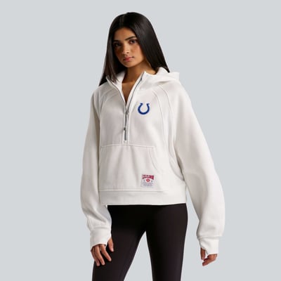  Indianapolis Colts lululemon Women's Scuba Oversized Half-Zip Hoodie - White