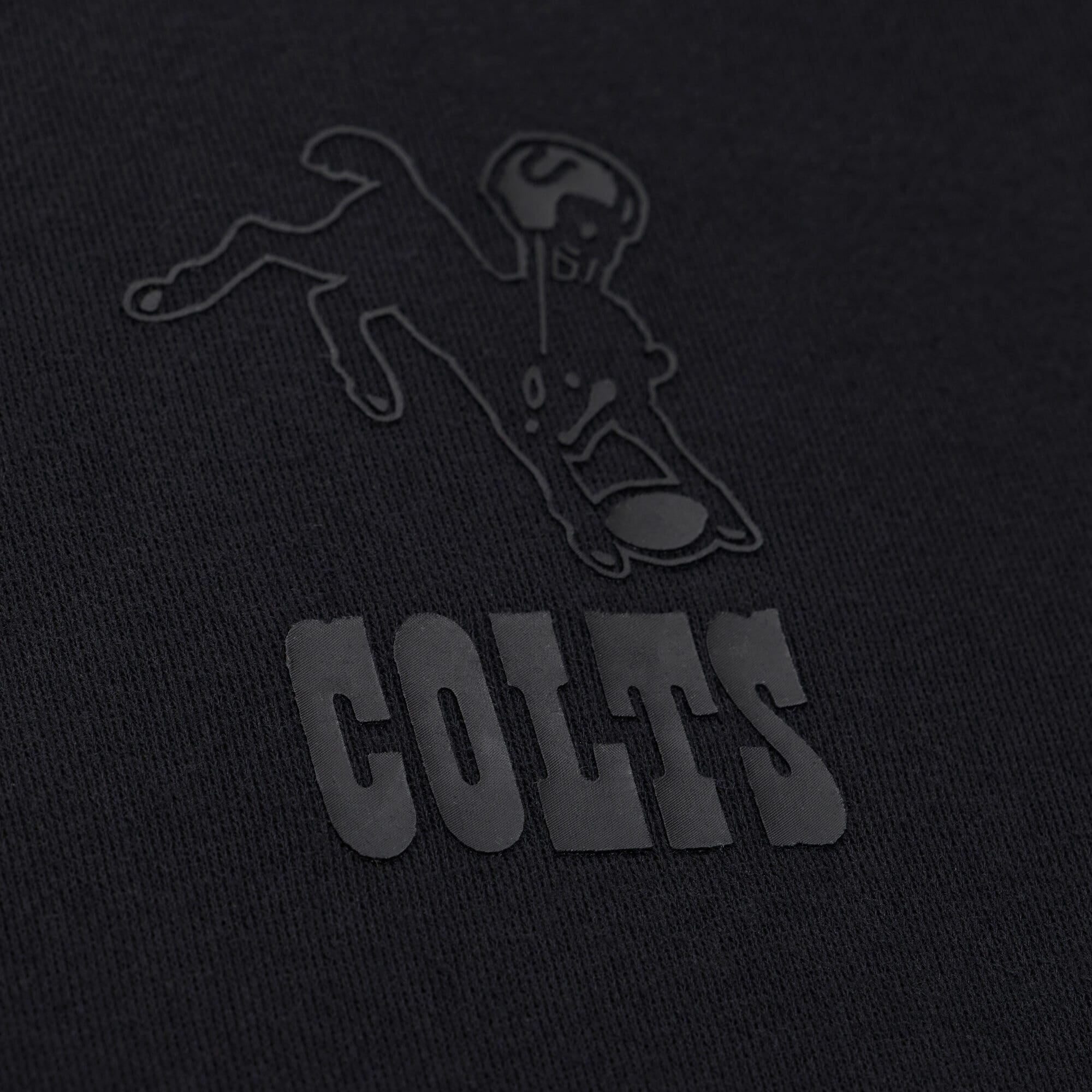 Women's Mitchell & Ness Black Indianapolis Colts Core Essentials Micro Logo Fleece Sweatshirt