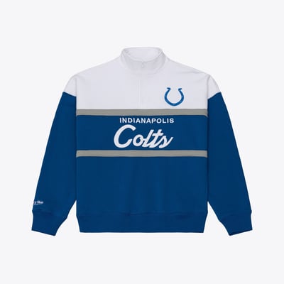  Indianapolis Colts Mitchell & Ness Women's Head Coach Quarter-Zip Pullover - Royal