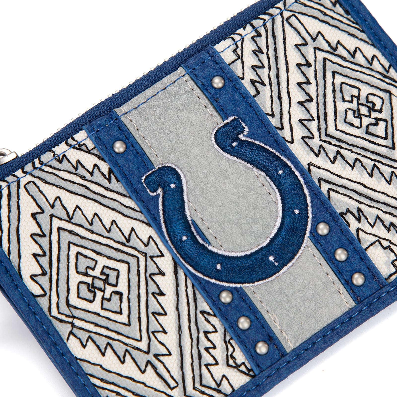 Portefeuille et bracelet porte-clés football Montana West Indianapolis Colts pour femme