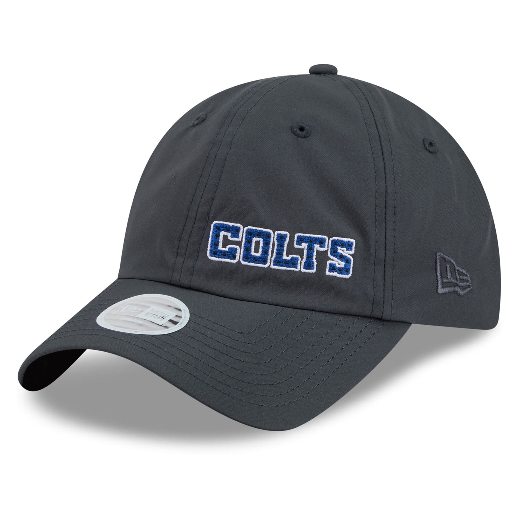Women's New Era Anthracite Indianapolis Colts 2026 Rivalries Collection Pony Tail Adjustable Hat