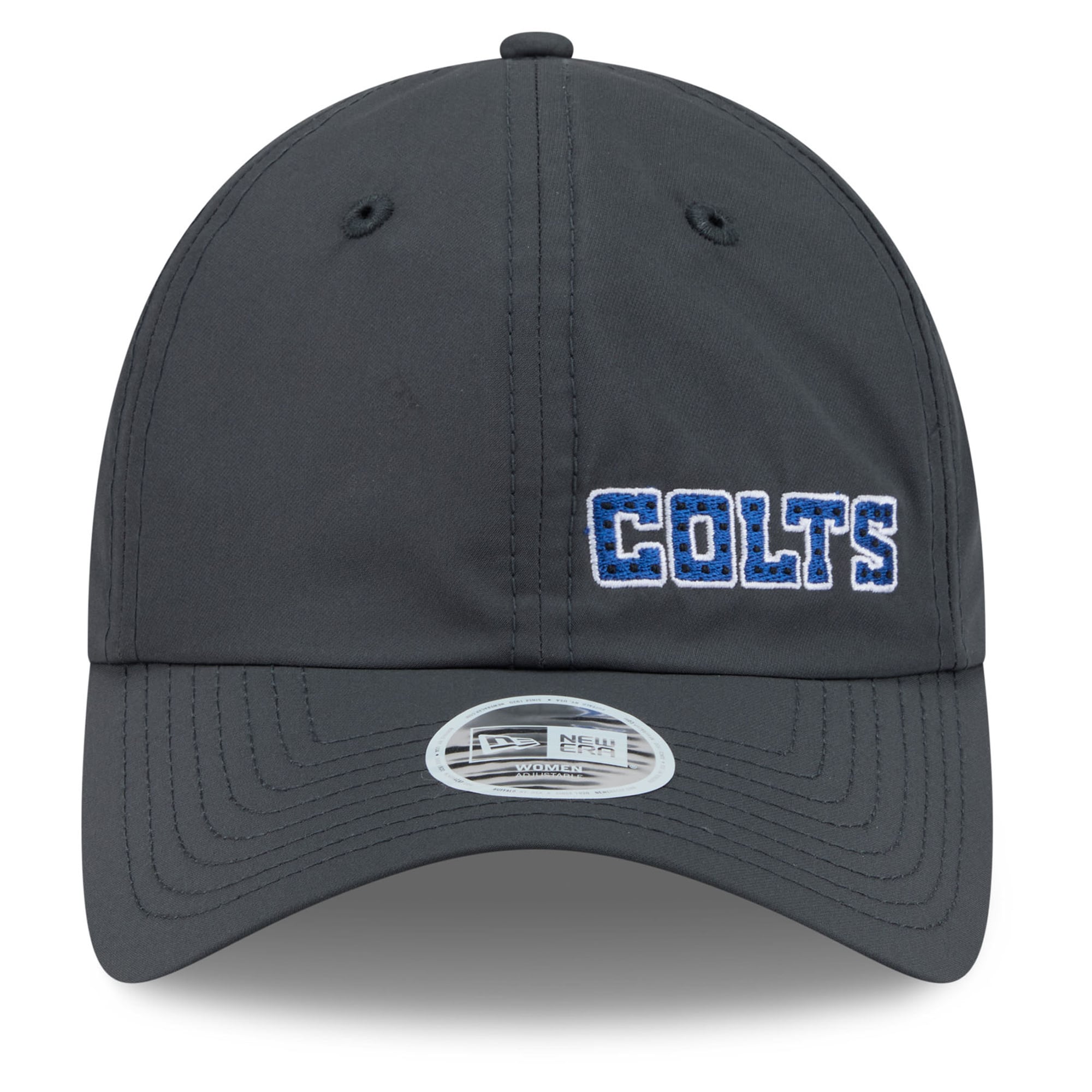 Women's New Era Anthracite Indianapolis Colts 2026 Rivalries Collection Pony Tail Adjustable Hat