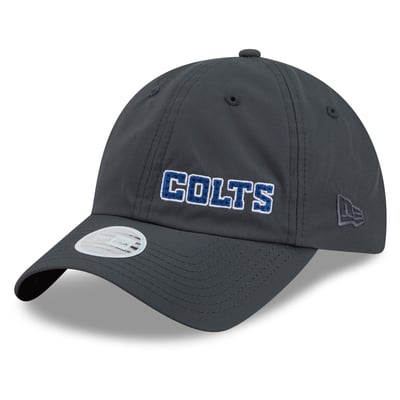 Indianapolis Colts New Era Women's 2026 Rivalries Collection Pony Tail Adjustable Hat - Anthracite