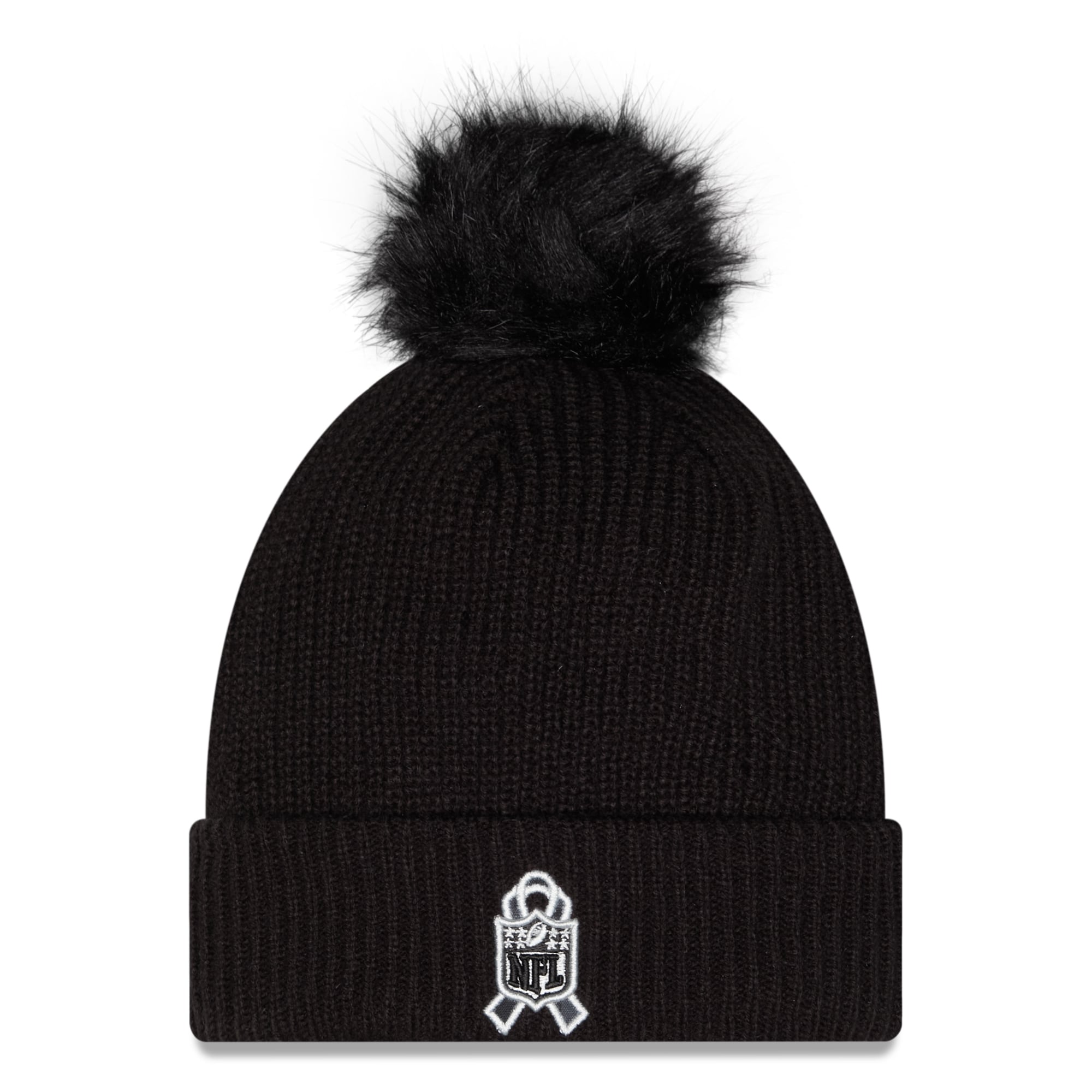 Bonnet à revers New Era noir pour femme, Indianapolis Colts 2026 Salute To Service, avec pompon