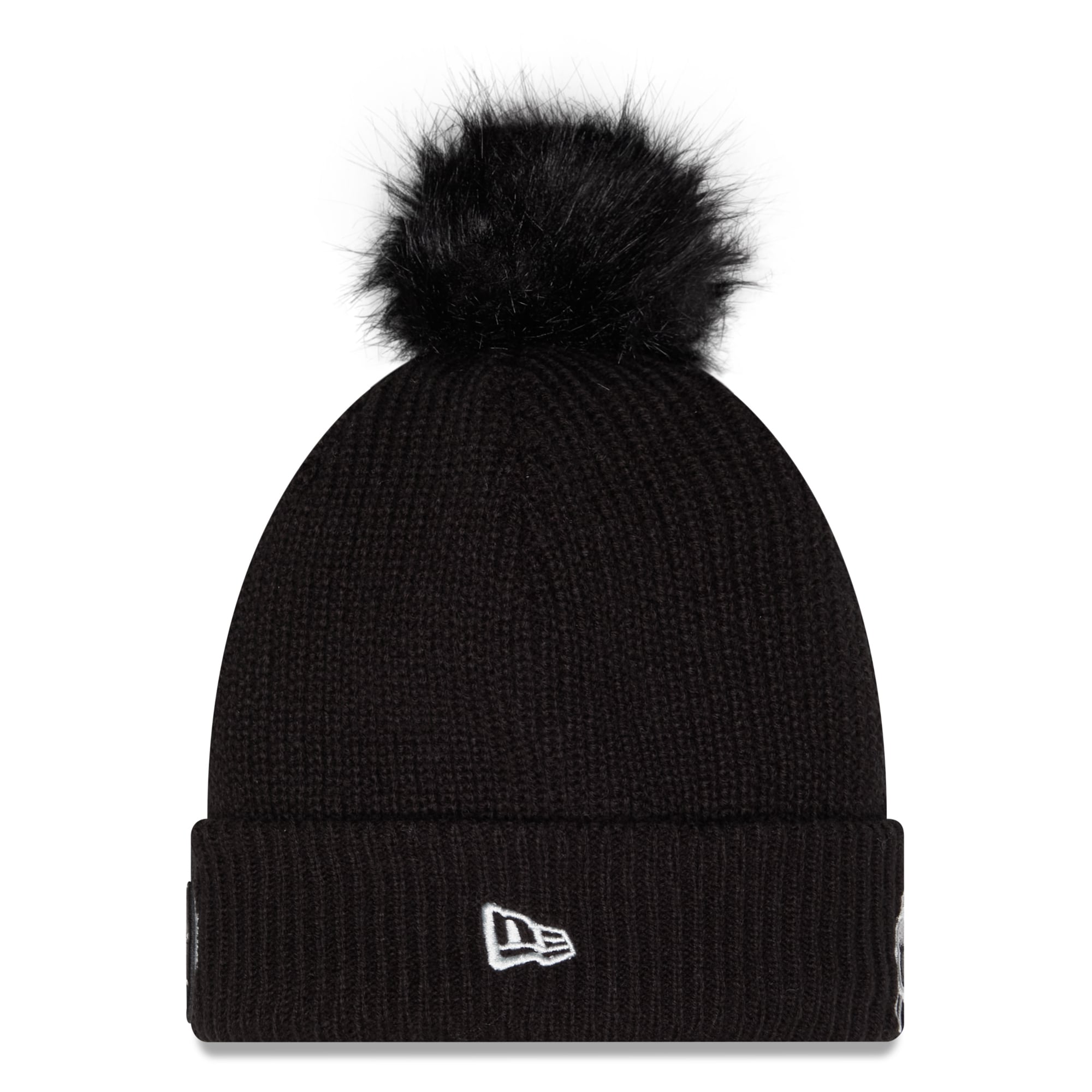 Bonnet à revers New Era noir pour femme, Indianapolis Colts 2026 Salute To Service, avec pompon