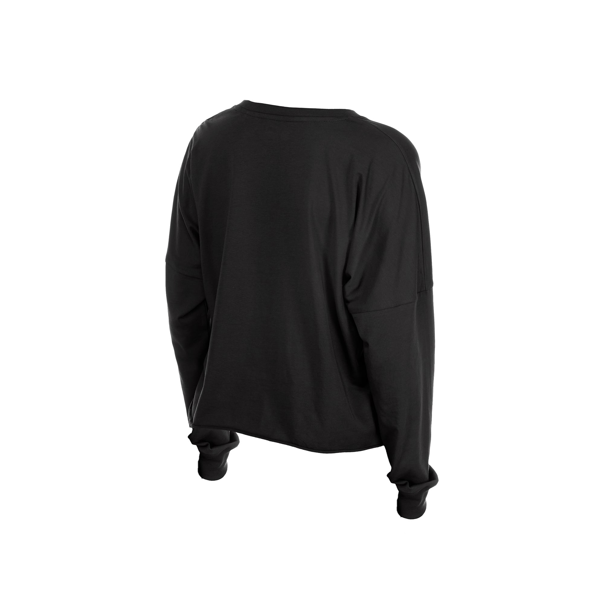 Women's New Era  Black Indianapolis Colts Cropped Oversized Long Sleeve T-Shirt