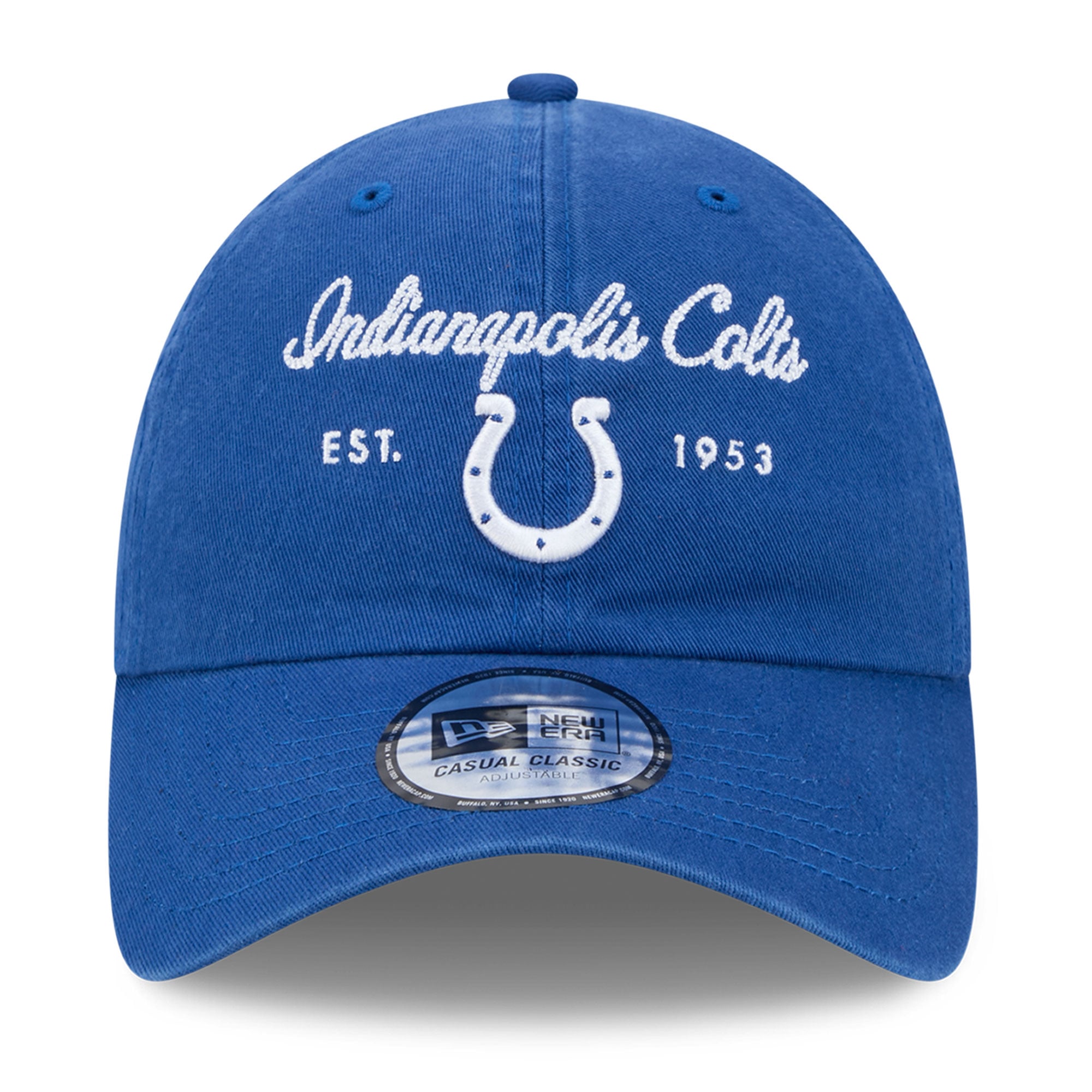 Women's New Era Royal Indianapolis Colts Script Casual Classic Adjustable Hat