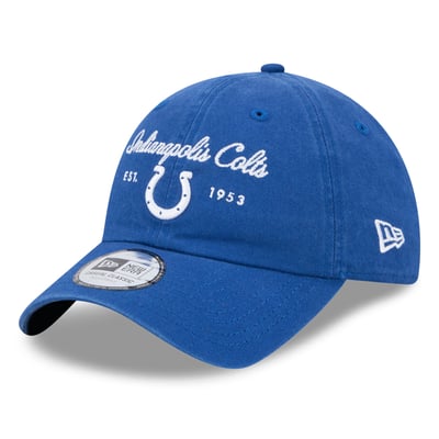 Indianapolis Colts New Era Women's Script Casual Classic Adjustable Hat - Royal
