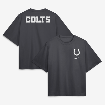  Indianapolis Colts Nike Women's 2026 Rivalries Collection Boxy T-Shirt - Anthracite