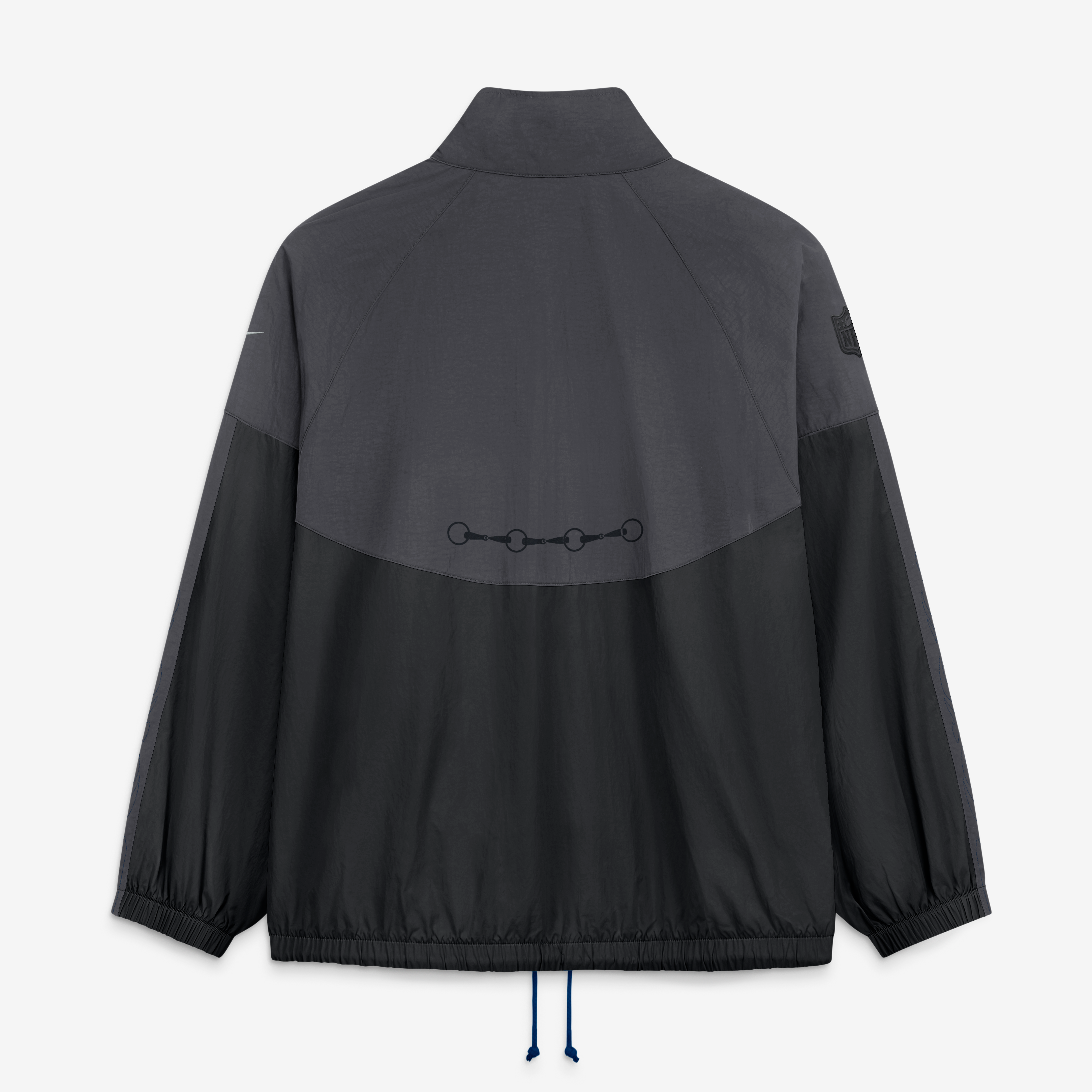 Veste zippée oversize Nike anthracite pour femme, collection Indianapolis Colts 2026 Rivalries