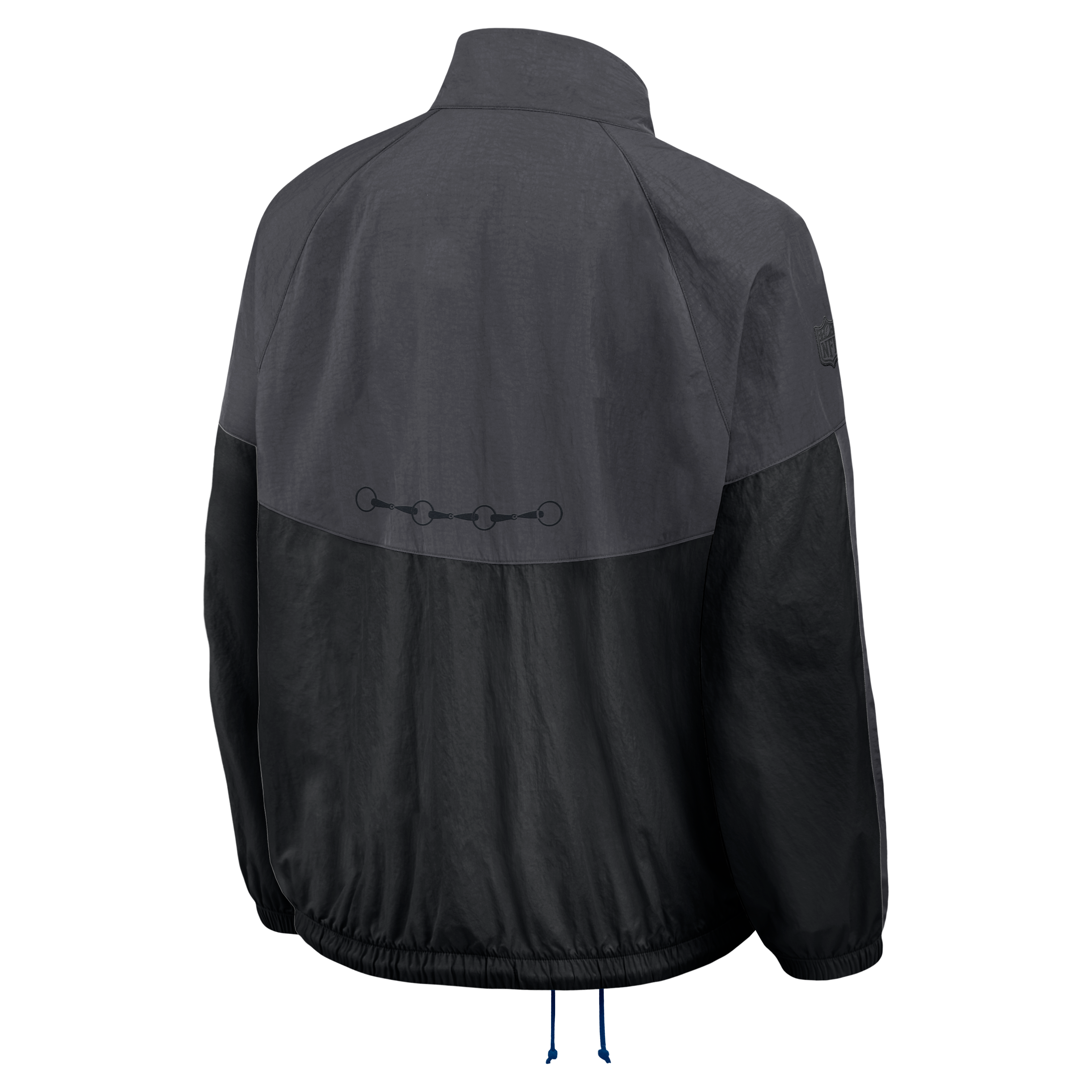 Veste zippée oversize Nike anthracite pour femme, collection Indianapolis Colts 2026 Rivalries