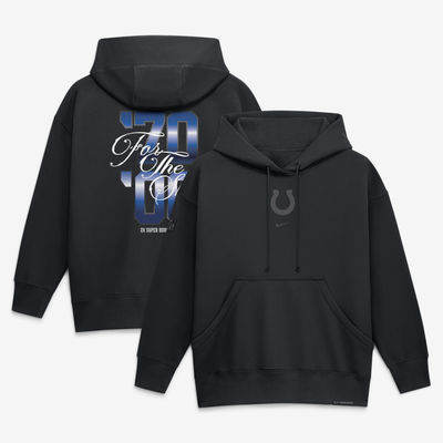  Indianapolis Colts Nike Women's 2026 Rivalries Collection Oversized Pullover Hoodie - Anthracite
