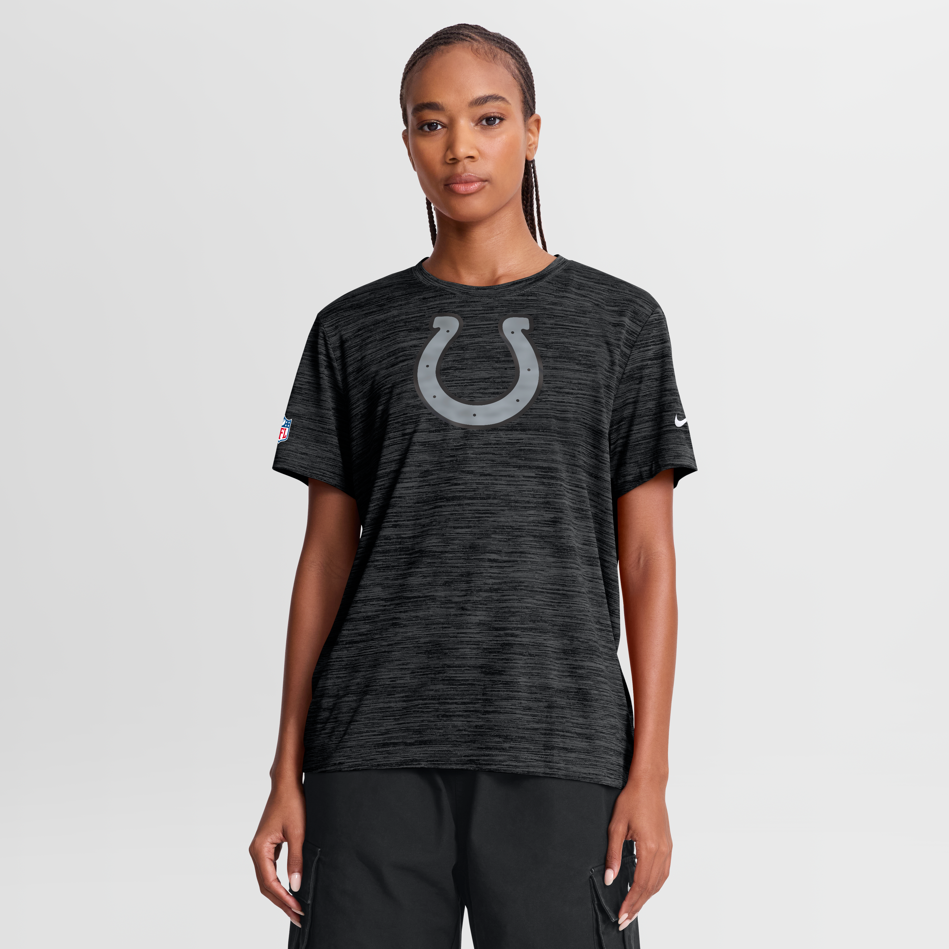 Women's Nike  Anthracite Indianapolis Colts 2026 Rivalries Collection Sideline Velocity Dri-FIT T-Shirt