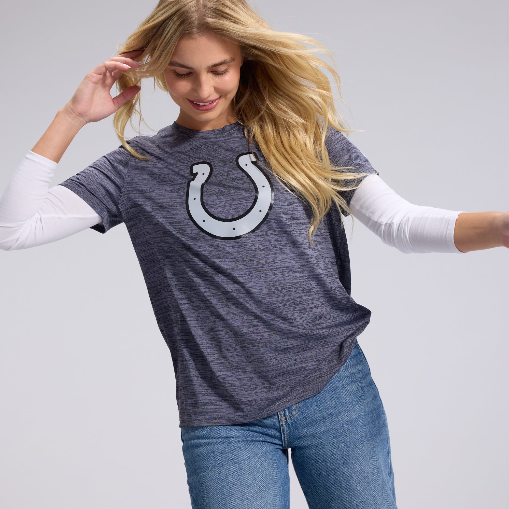 Women's Nike  Anthracite Indianapolis Colts 2026 Rivalries Collection Sideline Velocity Dri-FIT T-Shirt
