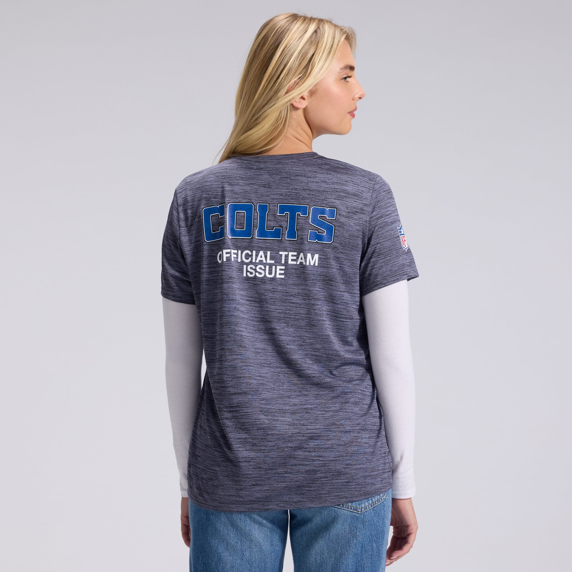 Women's Nike  Anthracite Indianapolis Colts 2026 Rivalries Collection Sideline Velocity Dri-FIT T-Shirt