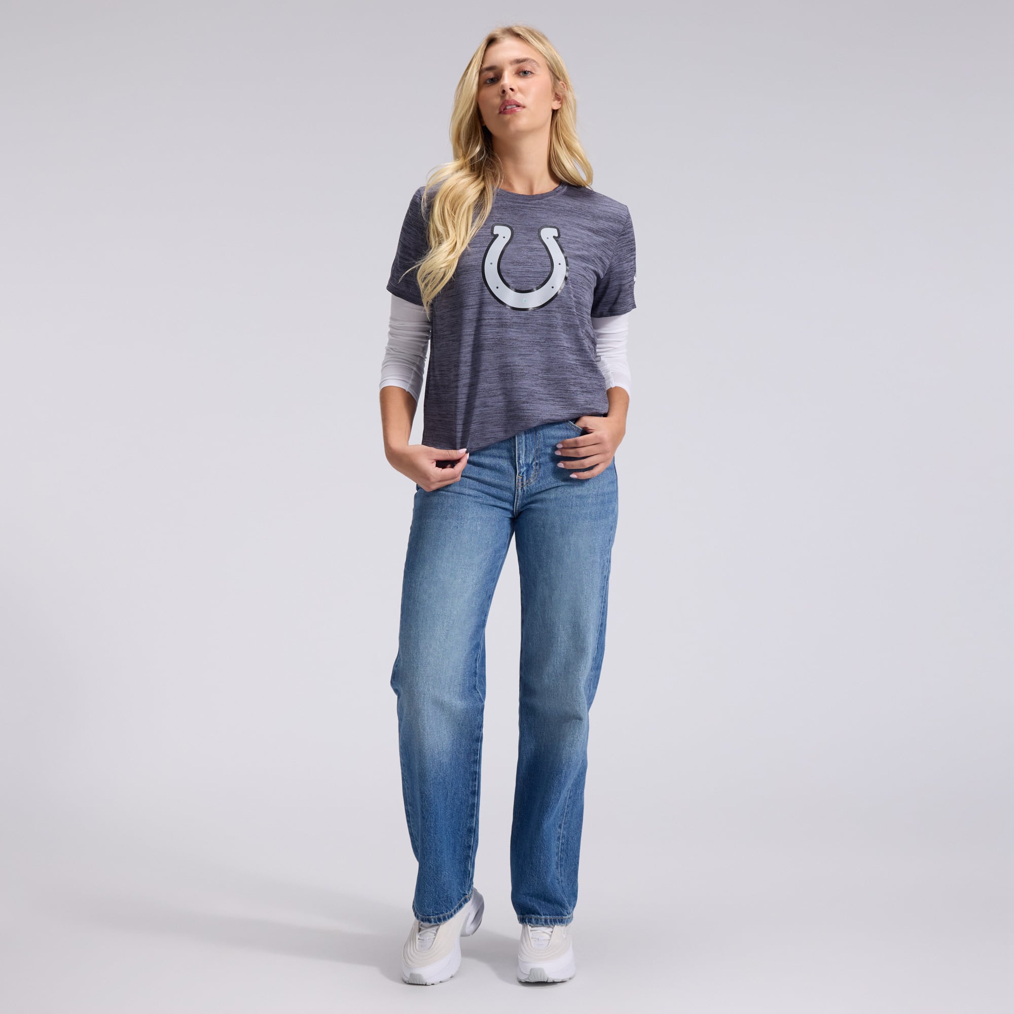 Women's Nike  Anthracite Indianapolis Colts 2026 Rivalries Collection Sideline Velocity Dri-FIT T-Shirt