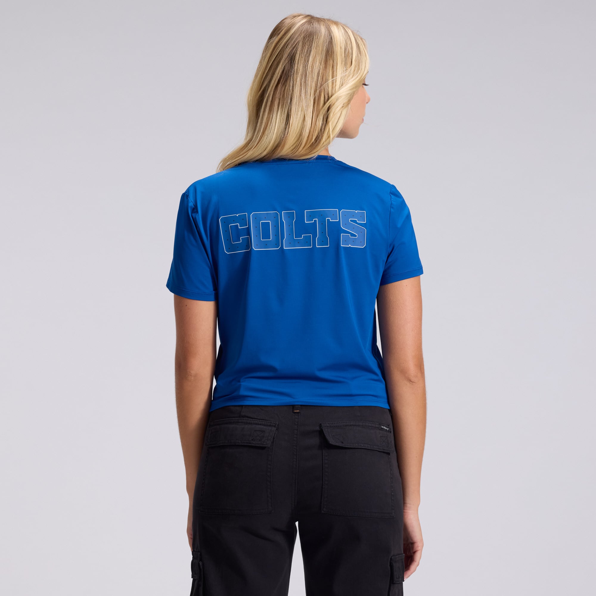 Women's Nike  Blue Indianapolis Colts 2026 Rivalries Collection Classic Twist Cropped T-Shirt