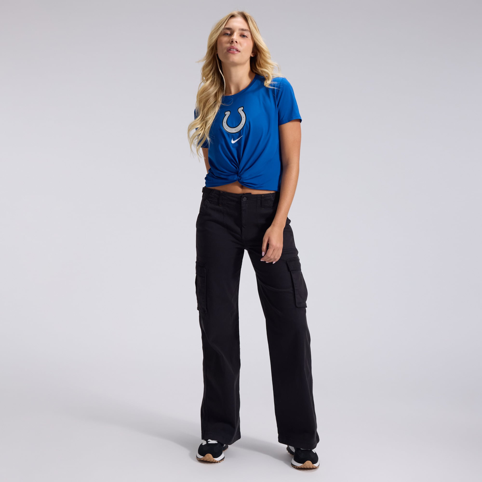 Women's Nike  Blue Indianapolis Colts 2026 Rivalries Collection Classic Twist Cropped T-Shirt