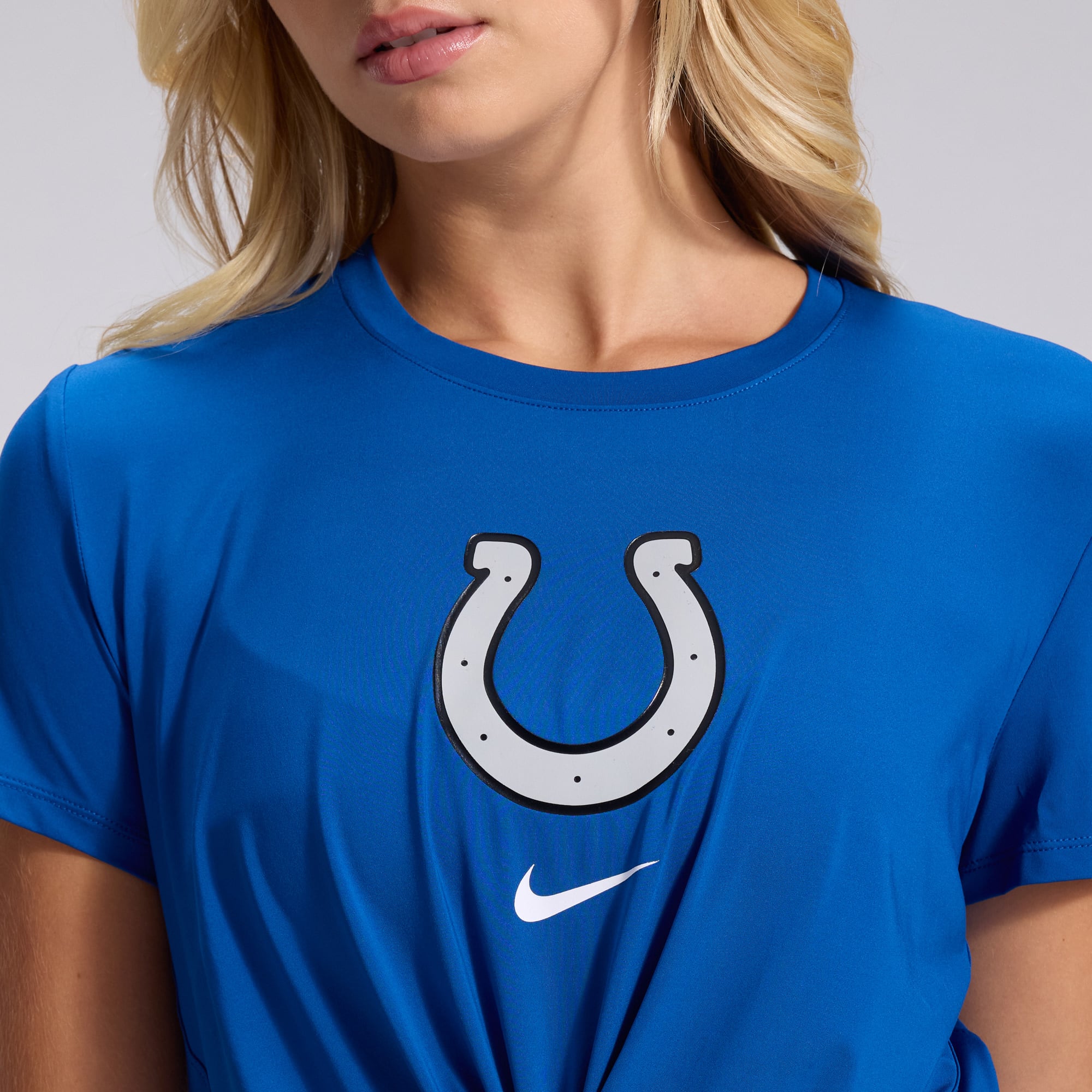 Women's Nike  Blue Indianapolis Colts 2026 Rivalries Collection Classic Twist Cropped T-Shirt