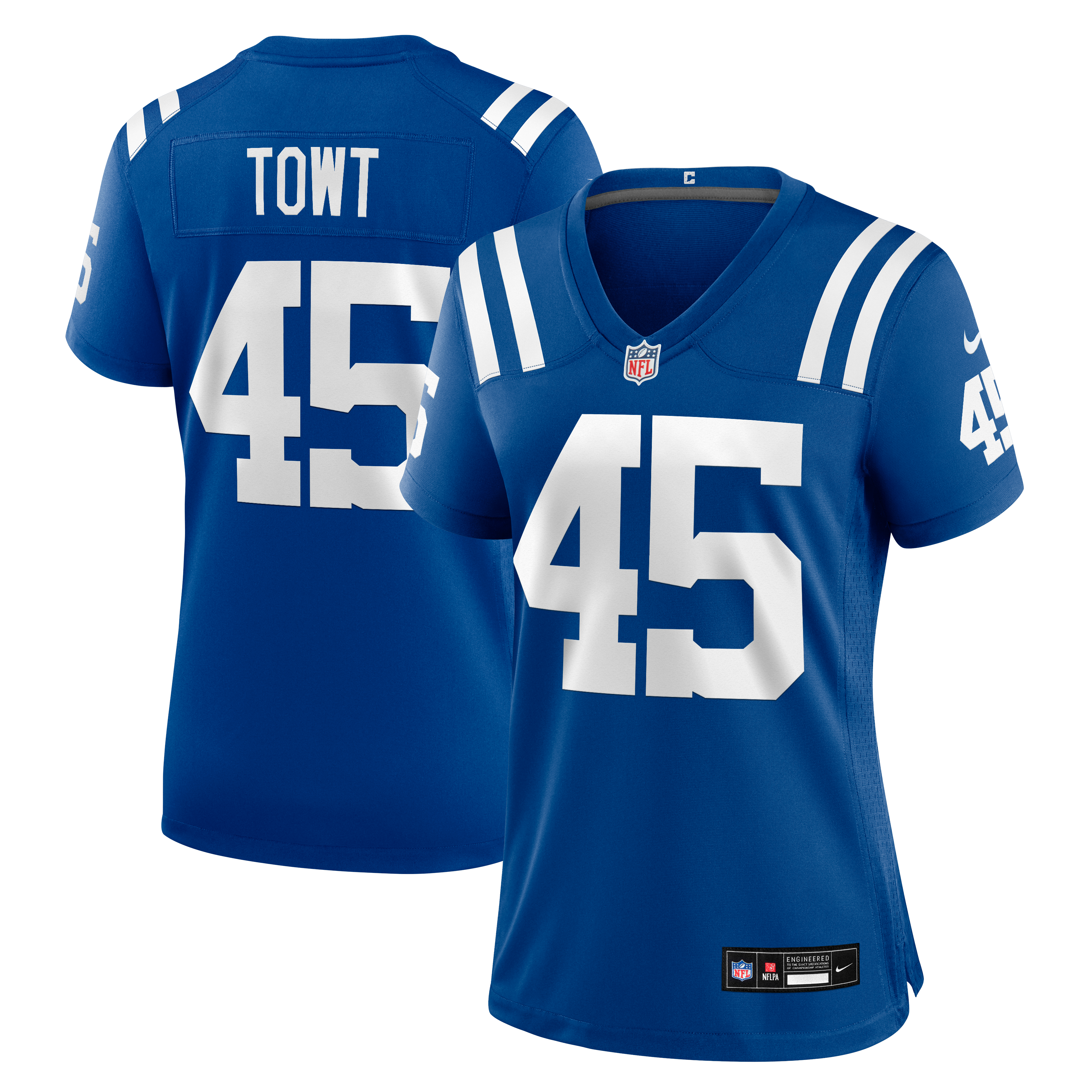 Maillot de match Nike Carson Towt Royal Indianapolis Colts pour femmes