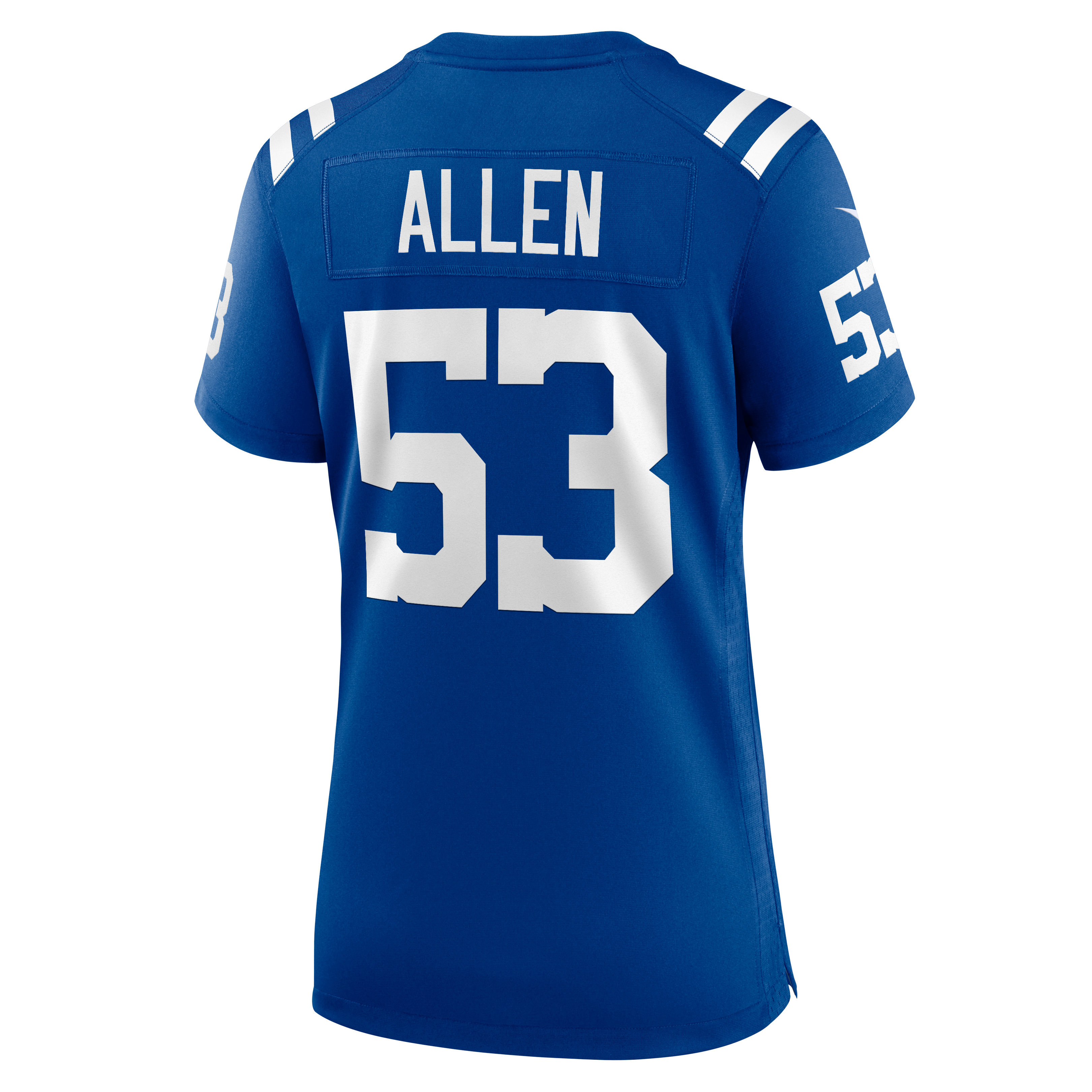 Maillot de match Nike CJ Allen Royal Indianapolis Colts pour femmes