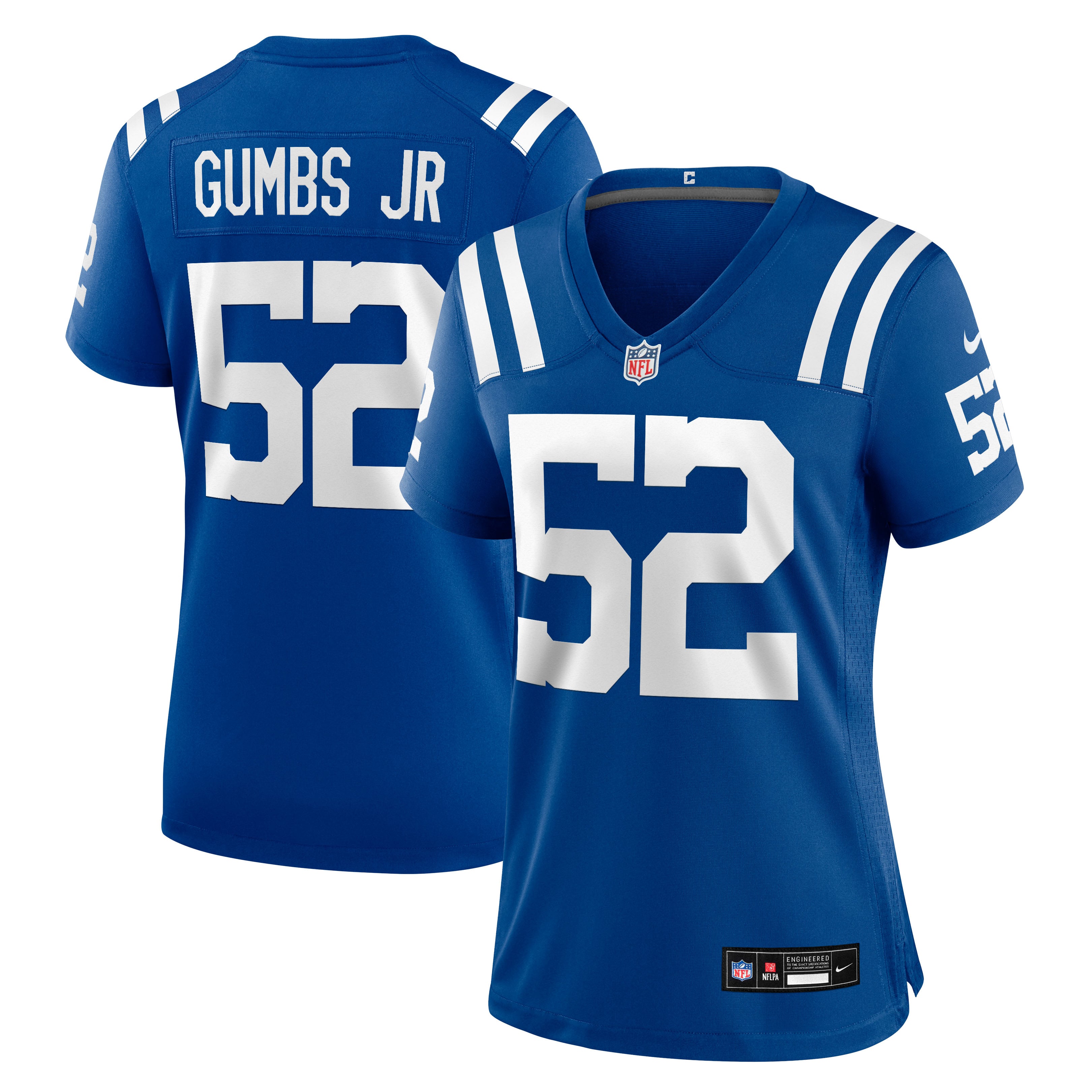 Maillot de match Nike George Gumbs Jr. Royal Indianapolis Colts pour femmes