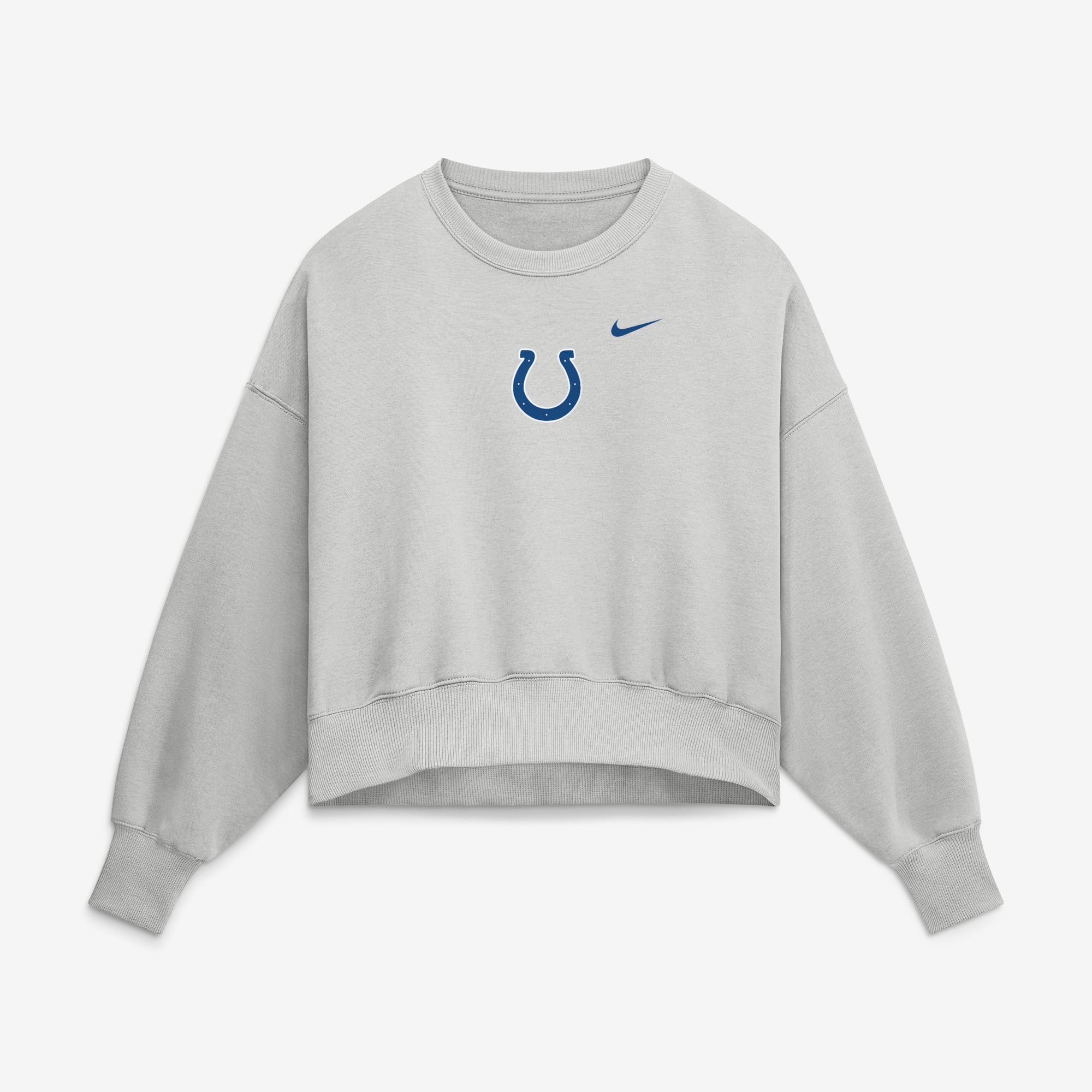 Women's Nike Gray Indianapolis Colts Oversized Primetime Phoenix Fleece Sweatshirt