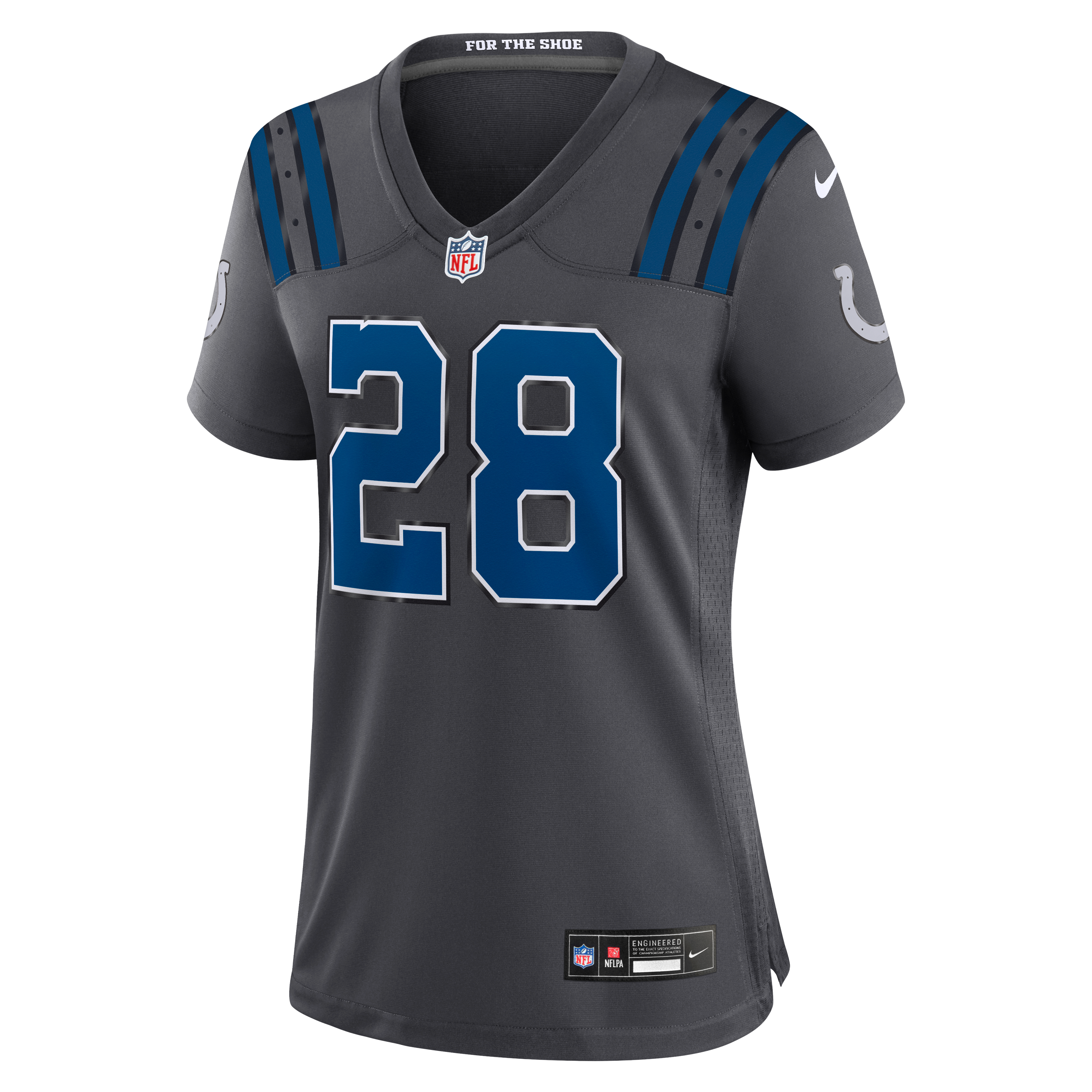 Women's Nike Jonathan Taylor Anthracite Indianapolis Colts 2026 Rivalries Collection Game Jersey