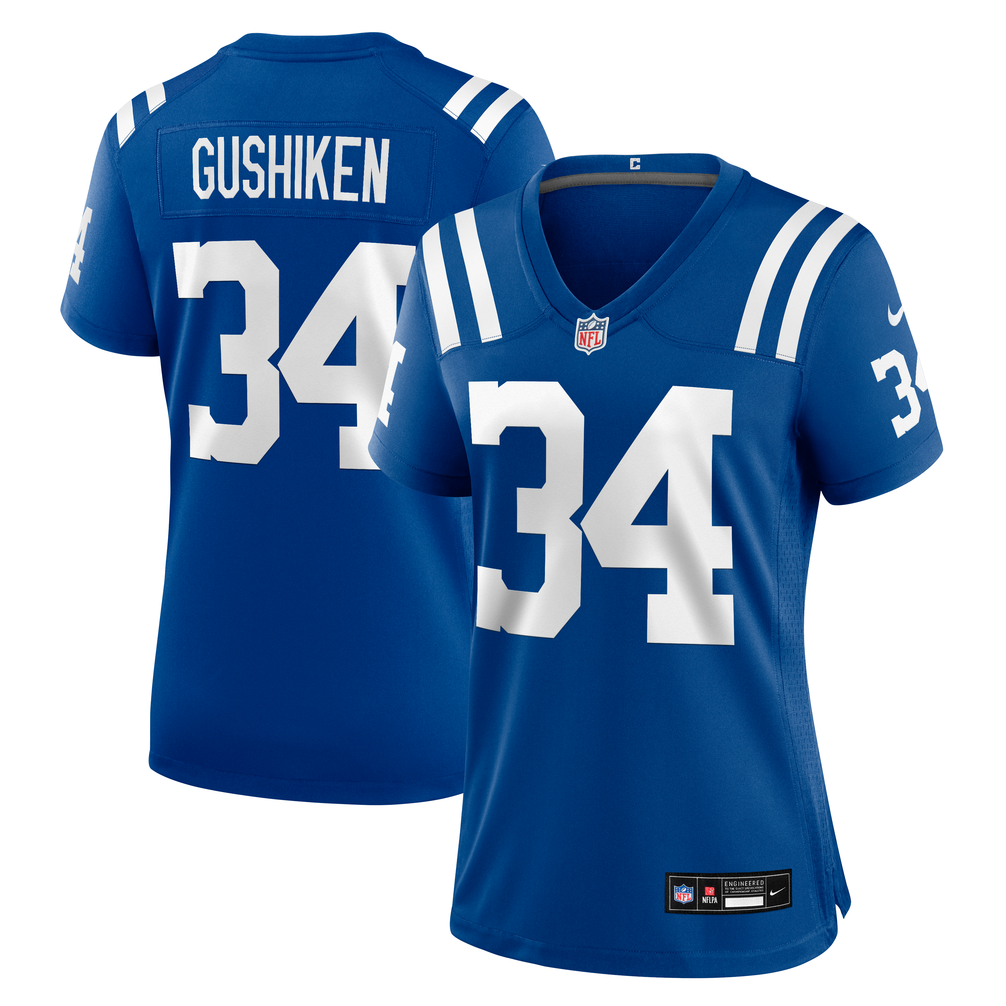 Maillot de match Nike Kapena Gushiken Royal Indianapolis Colts pour femmes