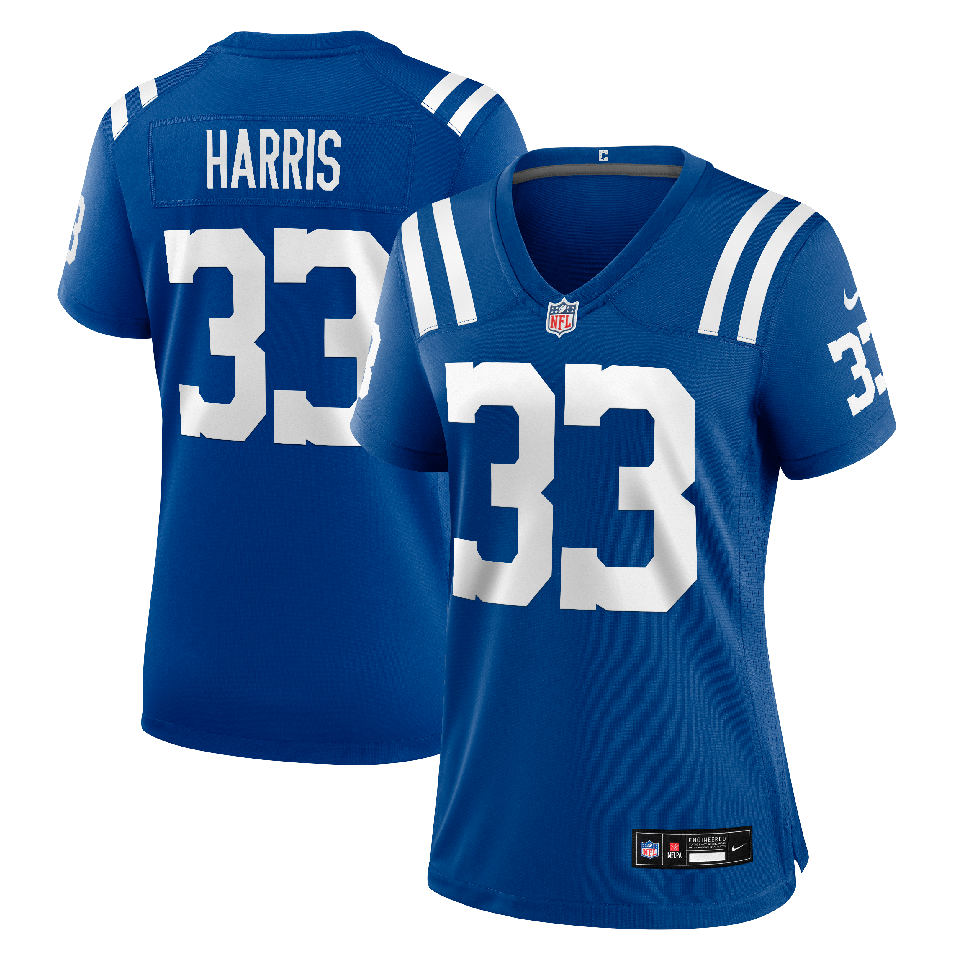 Maillot de match Nike Kenneth Harris Royal Indianapolis Colts pour femmes