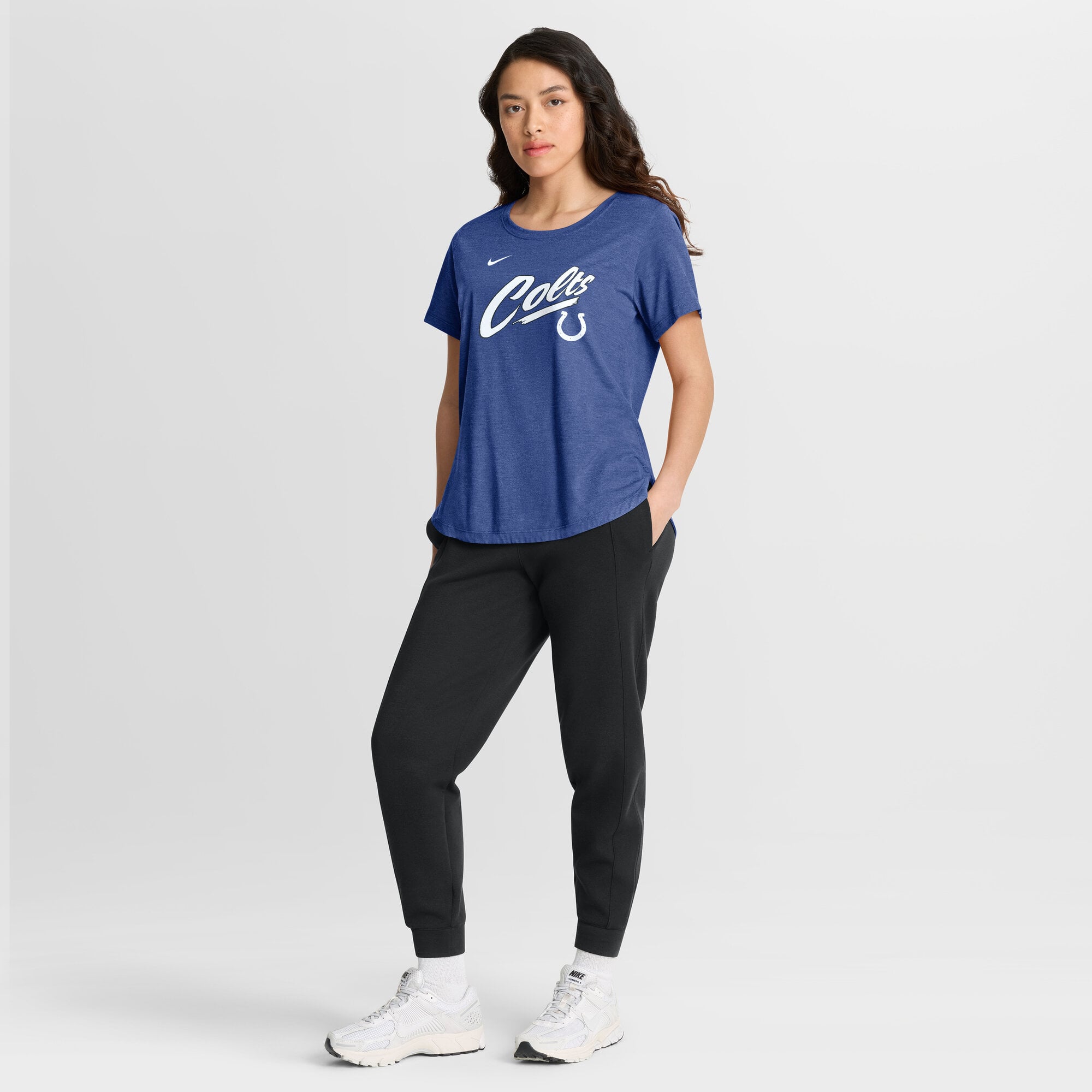 T-shirt Nike Royal Indianapolis Colts Primetime Tri-Blend pour femmes