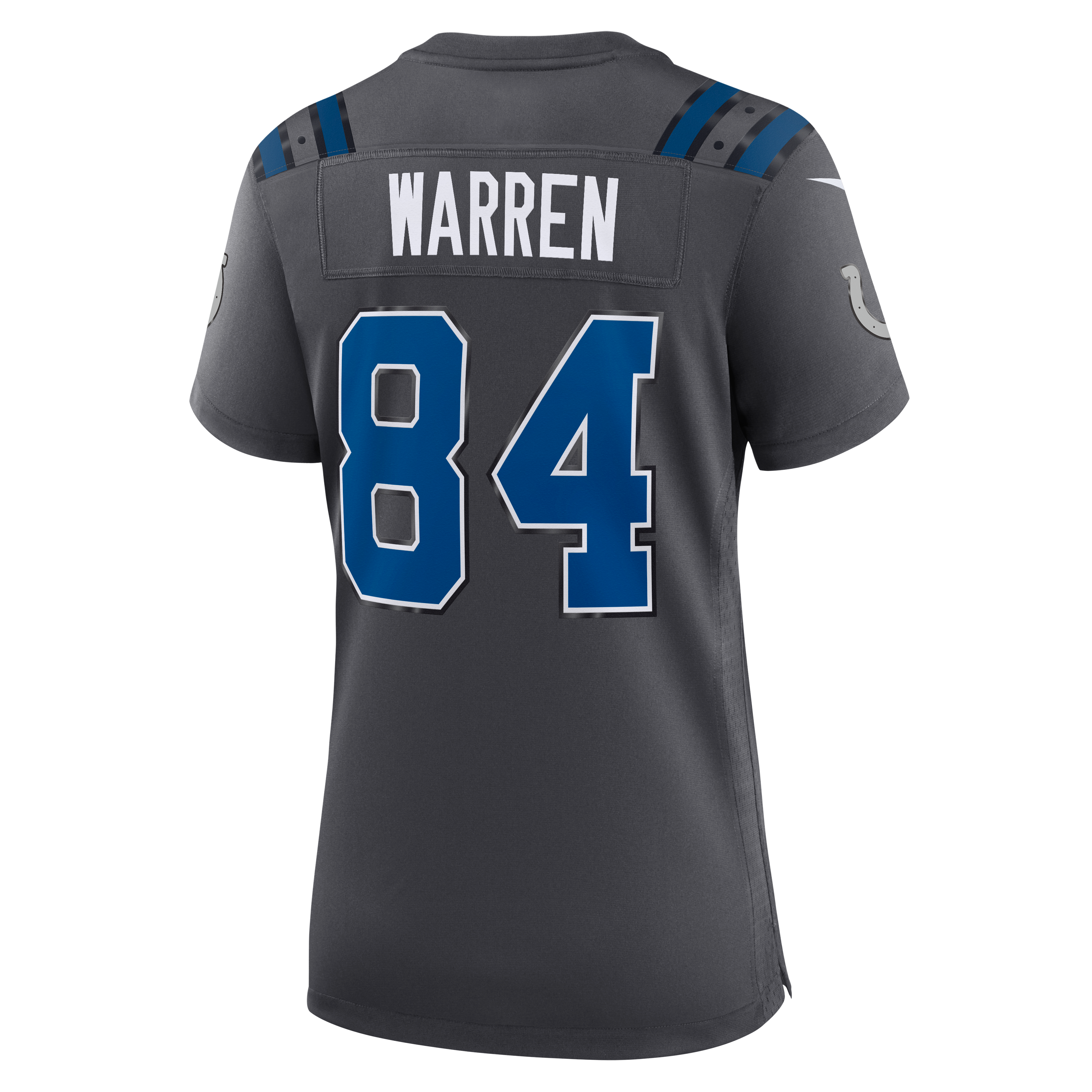 Women's Nike Tyler Warren Anthracite Indianapolis Colts 2026 Rivalries Collection Game Jersey