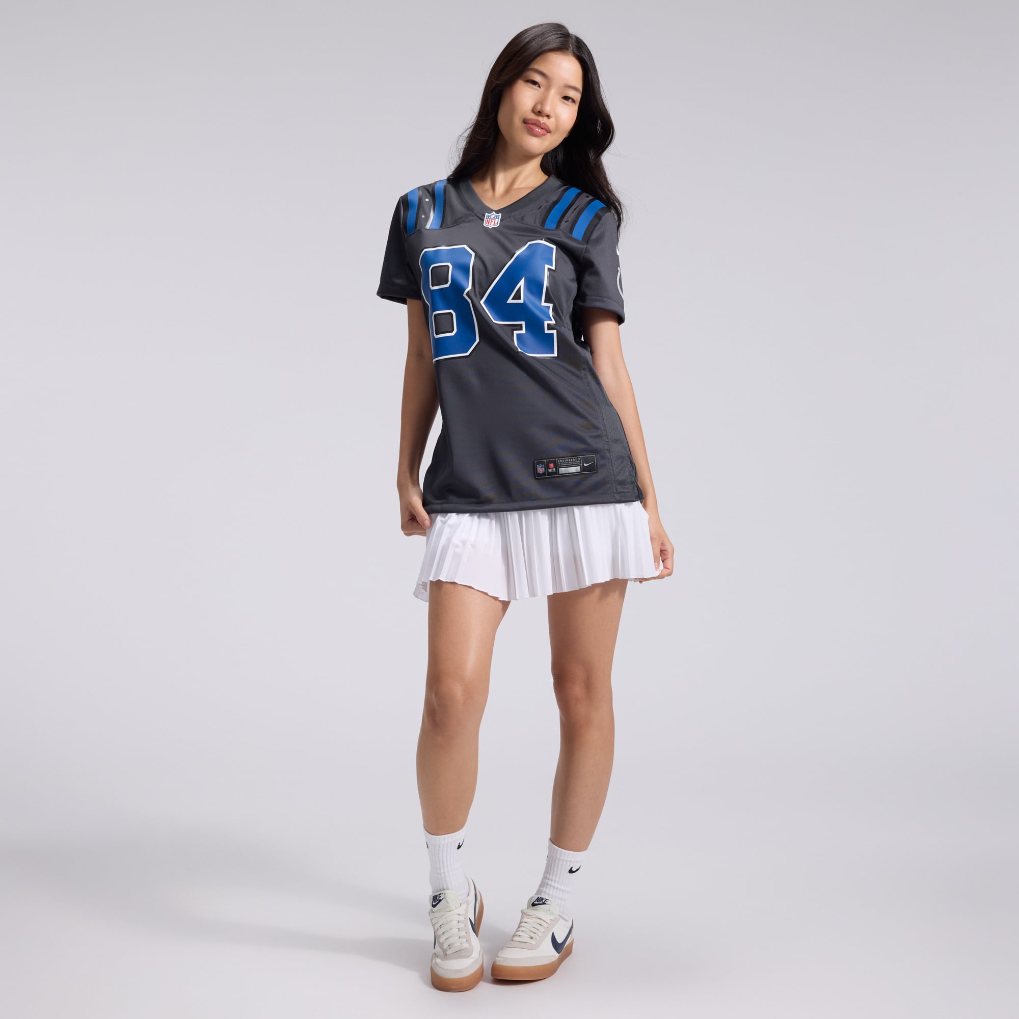 Women's Nike Tyler Warren Anthracite Indianapolis Colts 2026 Rivalries Collection Game Jersey