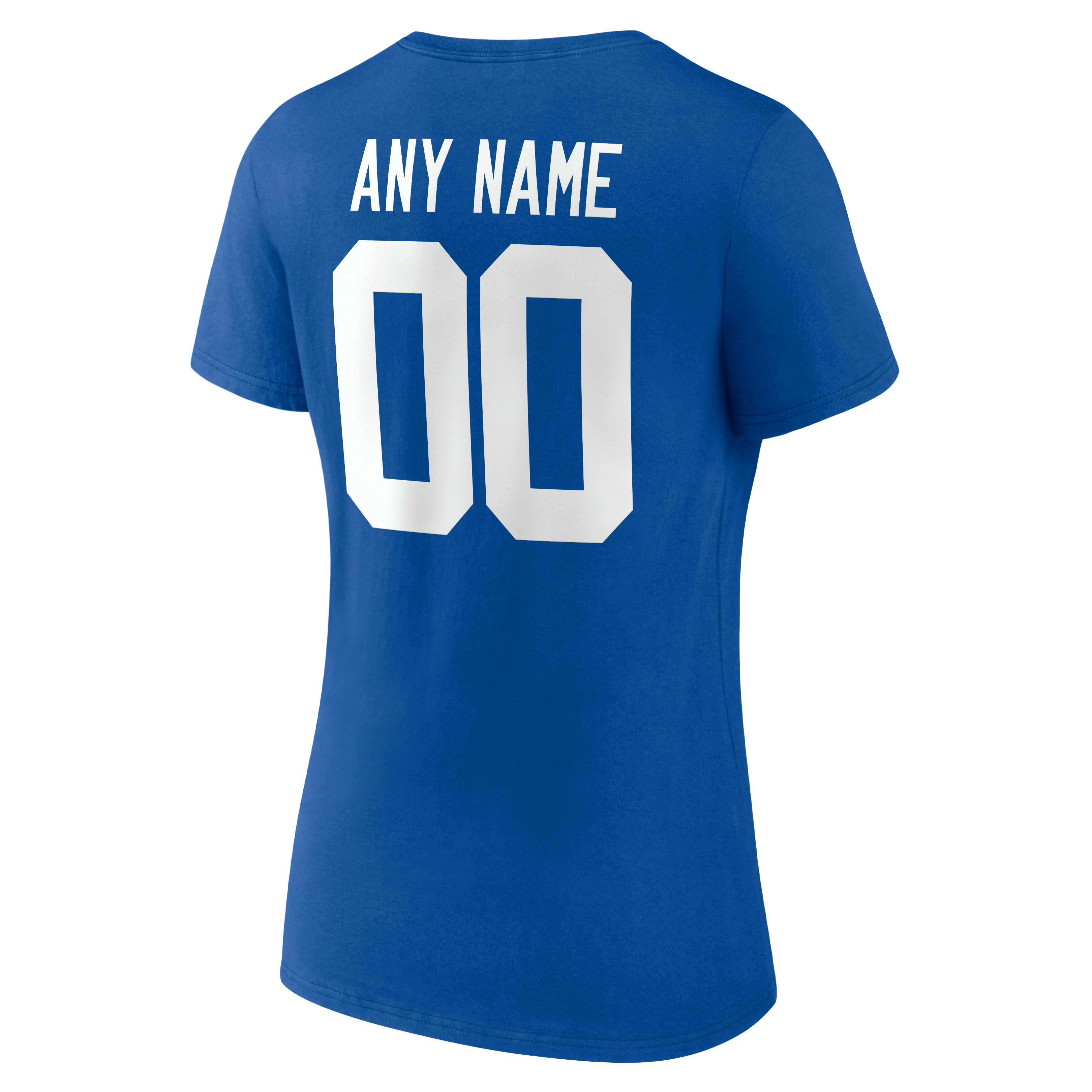 T-shirt à col en V authentique et classique personnalisé avec nom numéro des Royal Indianapolis Colts pour femmes